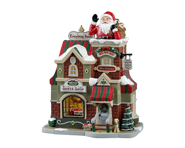 Lemax -'The Santa Shop'- Verlicht gebouw afbeelding