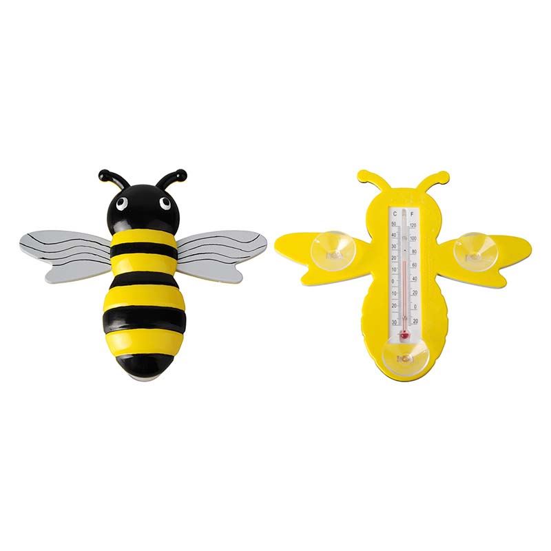 Bijtje Raamthermometer– Met 4 Zuignappen – 17 x 17,1 cm – Decoratief&Praktisch afbeelding