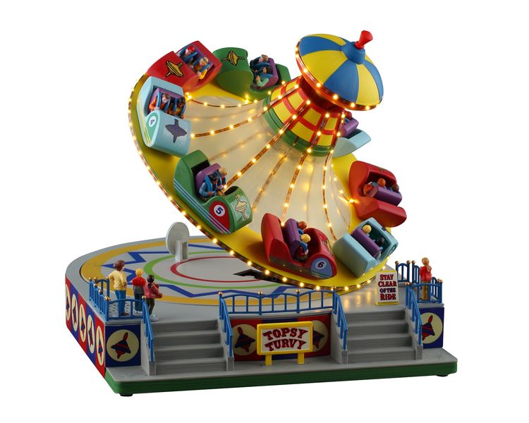 Lemax Carnival Kersthuisje - Topsy Turvy - Sights & Sounds - 2025 Collectie