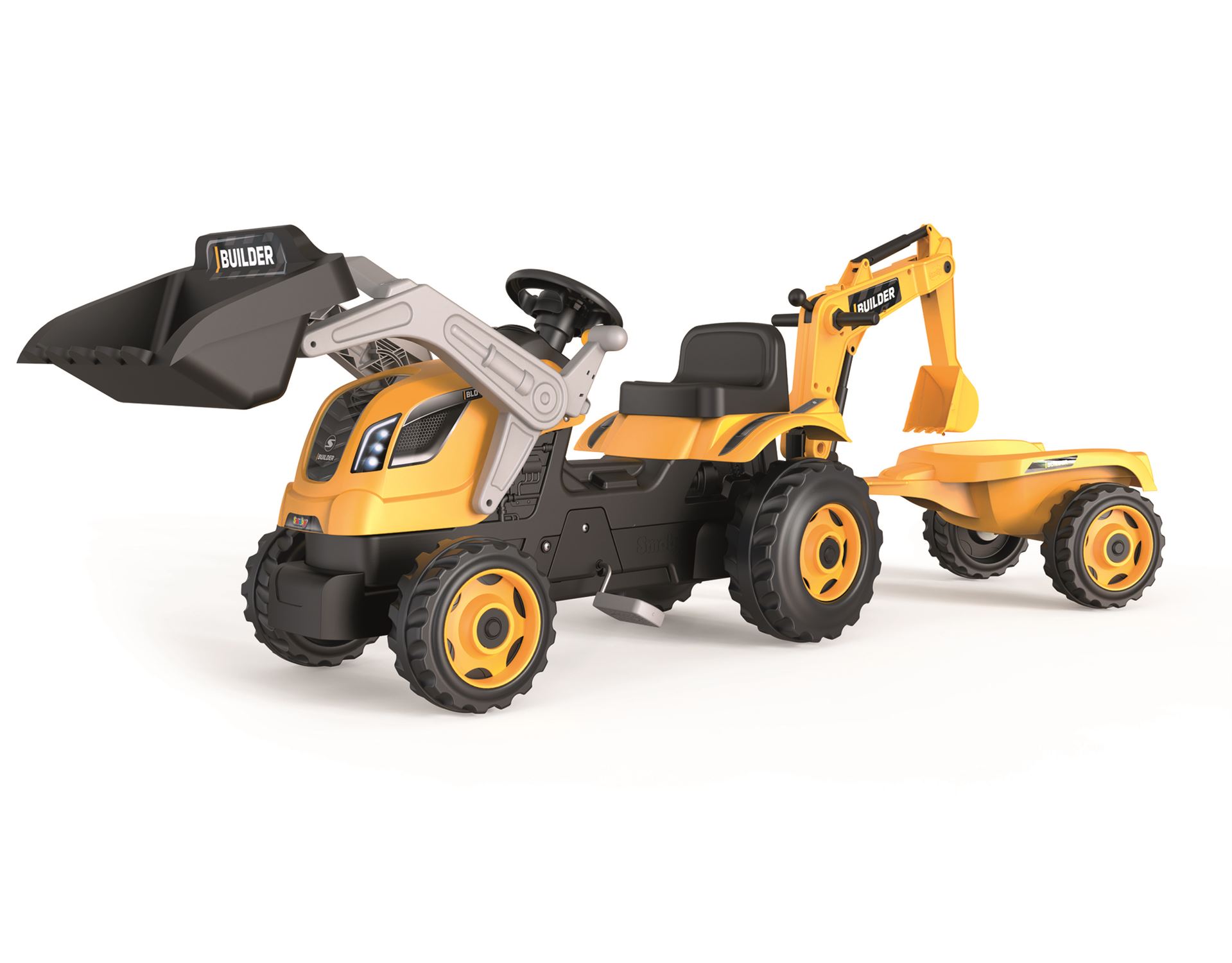Smoby Tractor Builder Max - Fietsen en rijtuigen - Inclusief aanhanger afbeelding