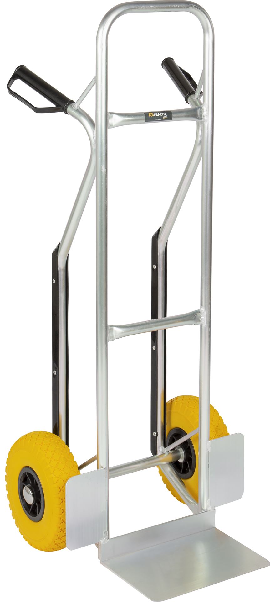 Practo Tools transportkar alu 150kg vol wiel aluminium - Transportkarren - 48x48,5x118cm - volle wielen afbeelding