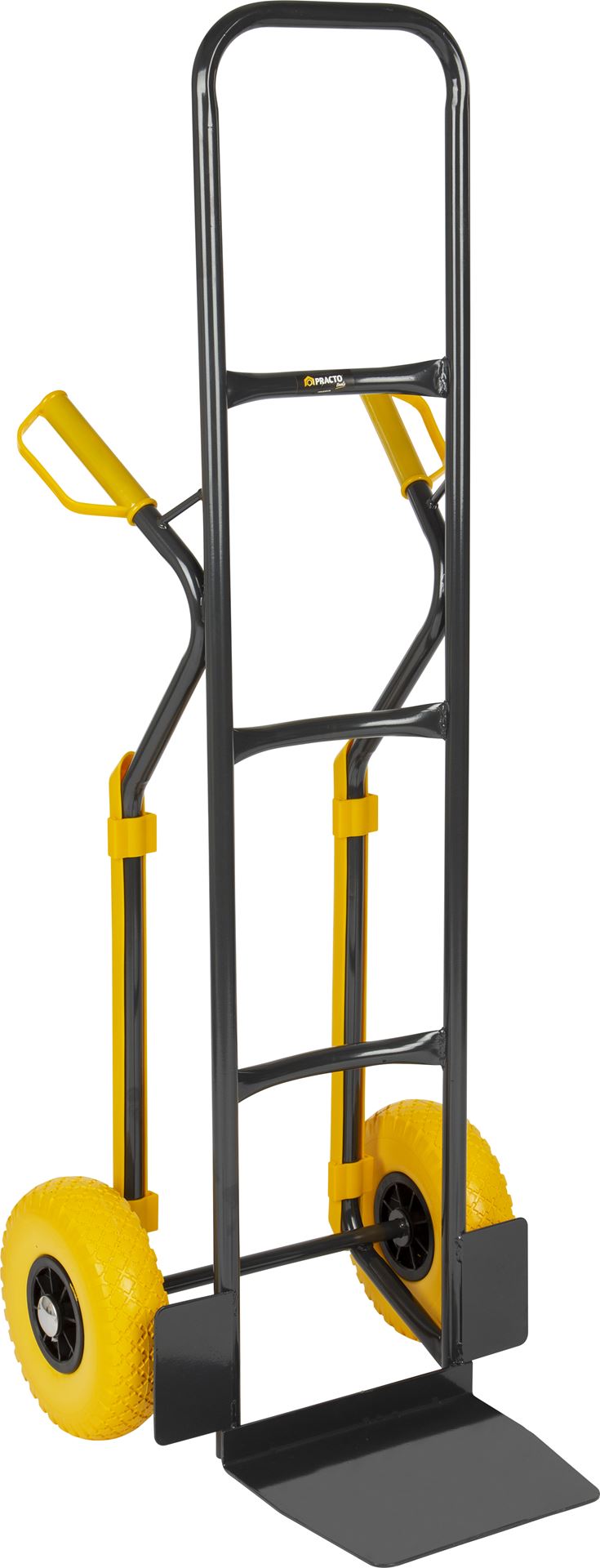 Practo Tools transportkar staal 200kg vol wiel donkergrijs - Transportkarren - 53x50x139cm afbeelding