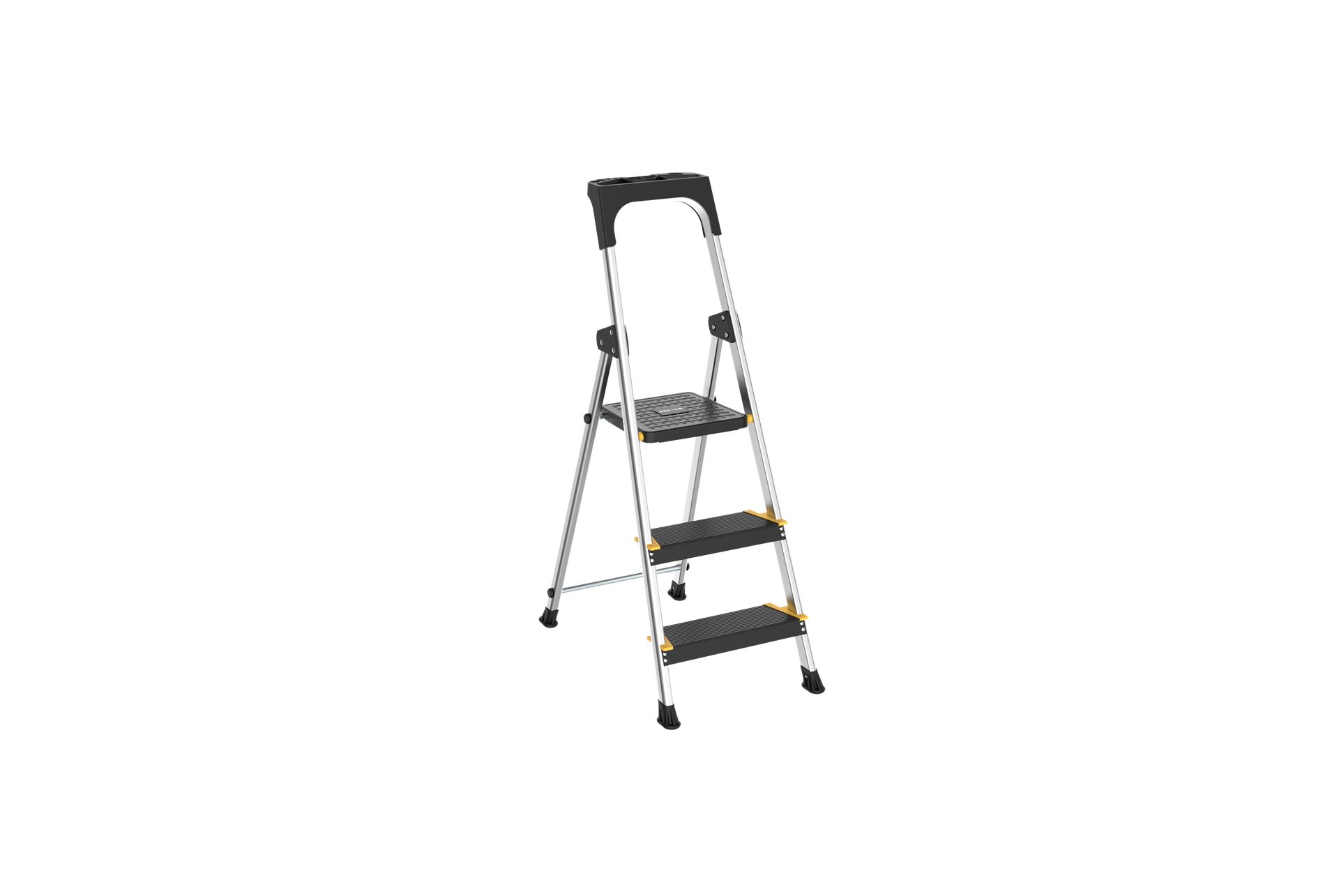Escalo power step aluminium - Aluminium trapladder met brede treden - 3 treden afbeelding