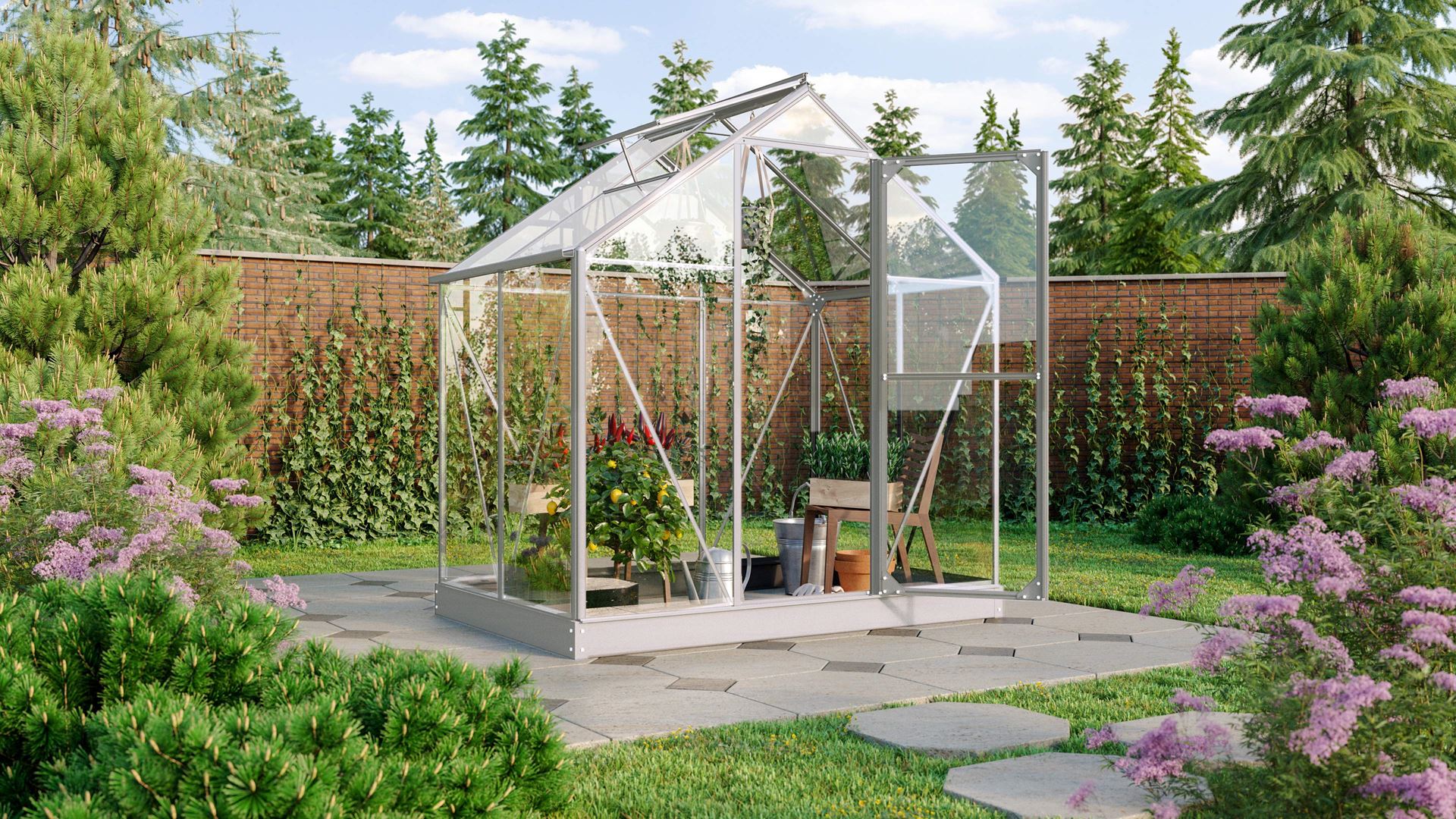 Vitavia Triton serre - 2,6m² - Aluminium afbeelding