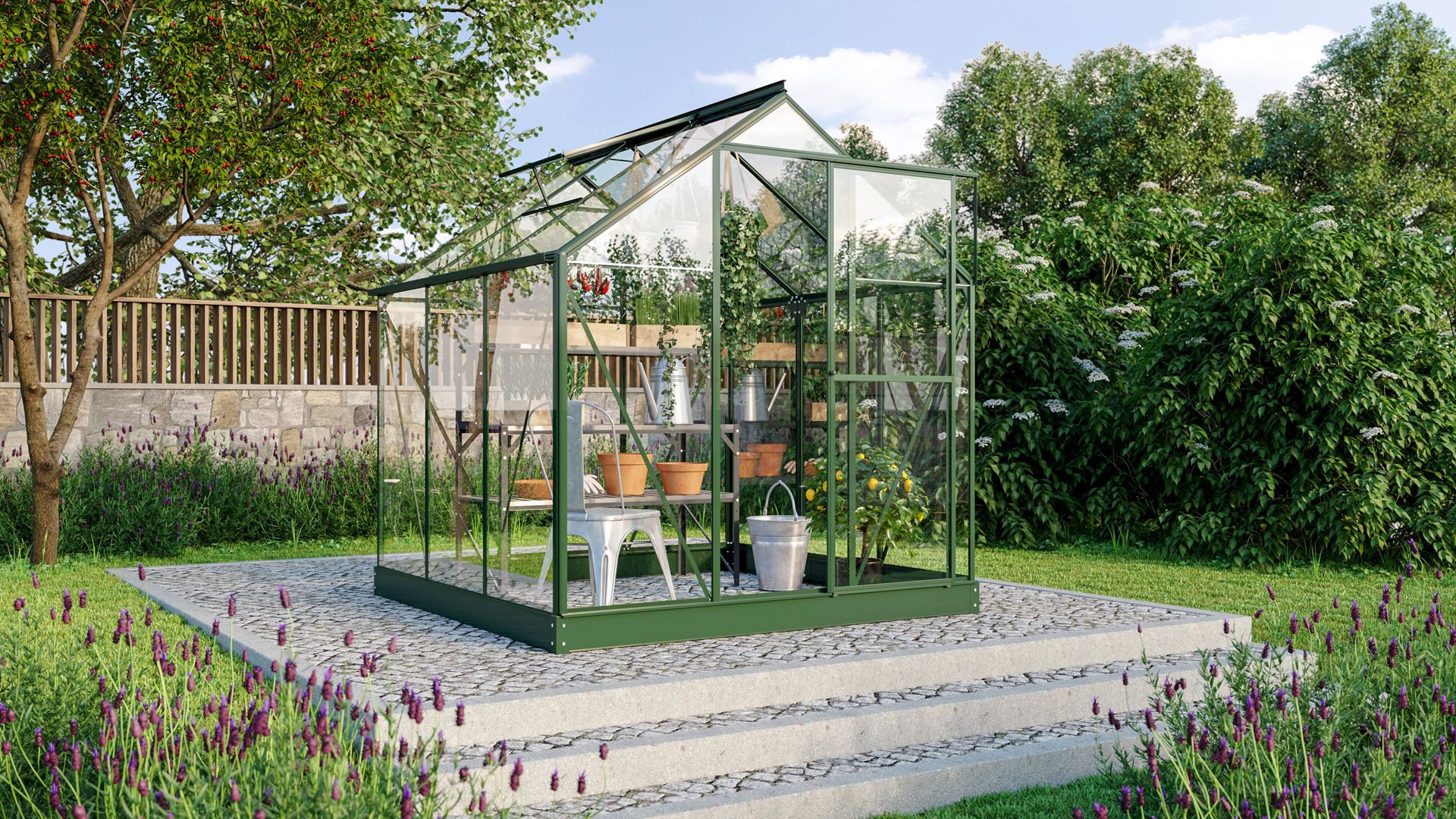 Vitavia Triton serre - 3,8m² - Donkergroen afbeelding