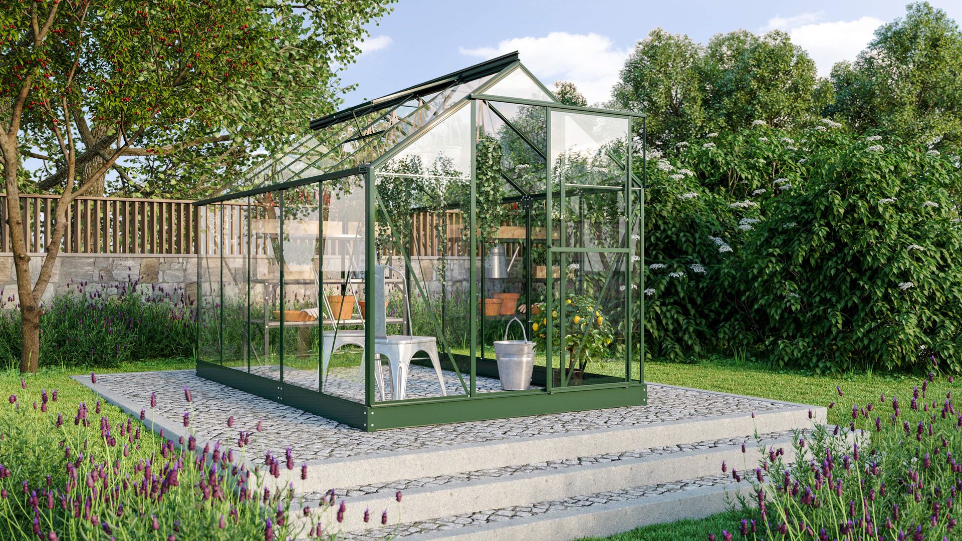 Vitavia Triton serre - 6,2m² - Donkergroen afbeelding