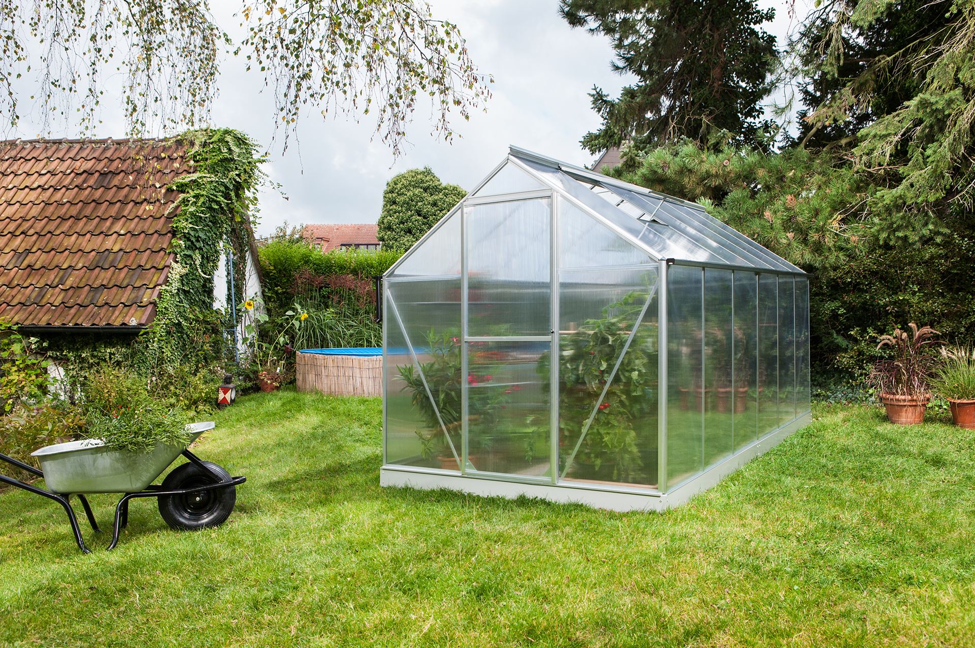 Vitavia Triton serre - 7,5m² - met 6 mm polycarbonaat - Aluminium afbeelding