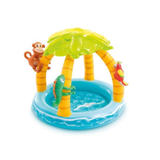 Intex opblaasbaar peuterzwembad Tropisch Eiland - rond - Diameter 102 x H86 cm afbeelding