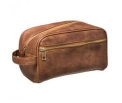 5Five Toilettas Vintage– Cognac – 25x13x14 cm – Lederlook – Heren afbeelding