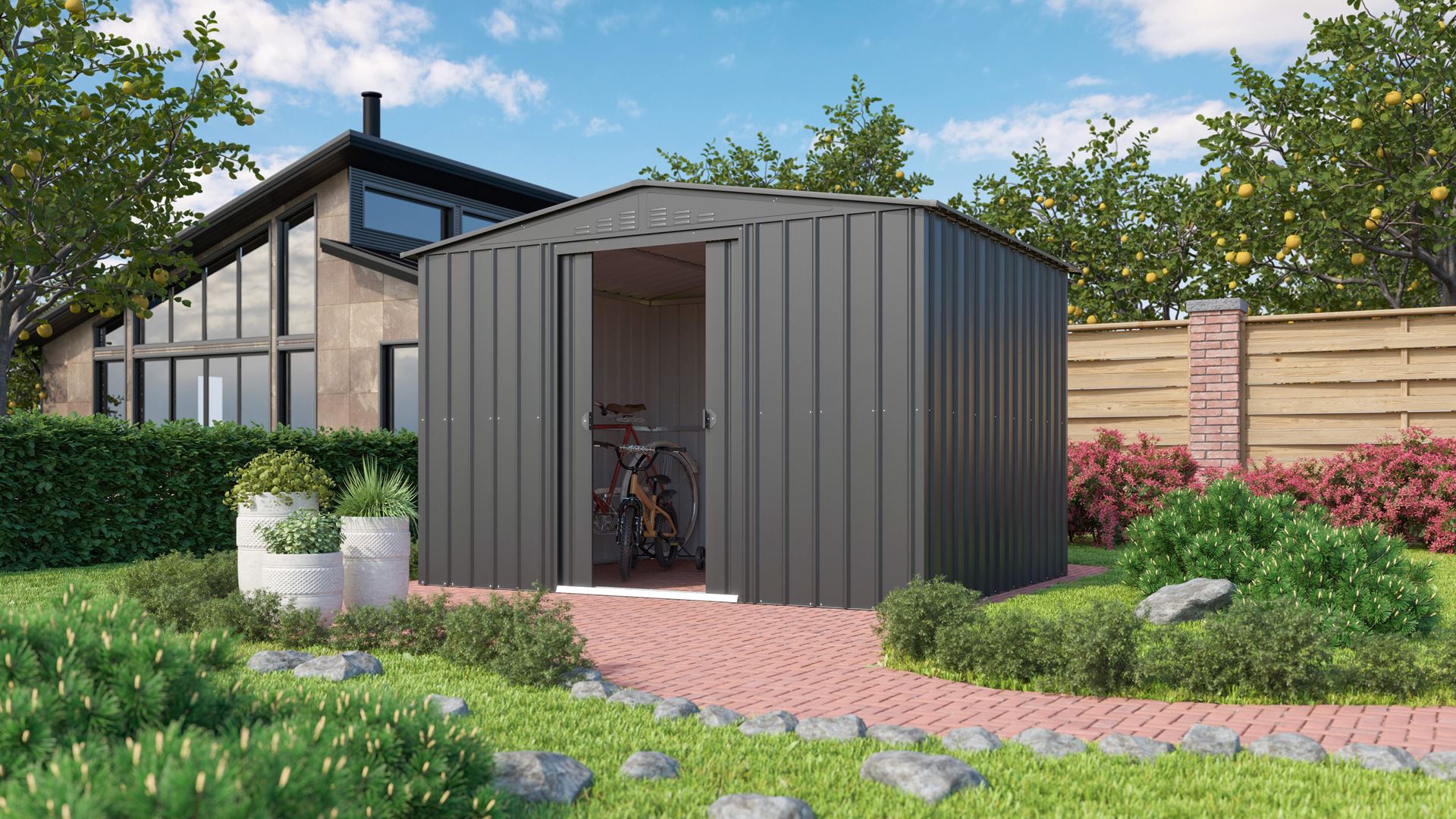 Vitavia Tuinberging Dream 108 - antraciet - Tuinberging metaal - L295 x 237 x H202 cm afbeelding