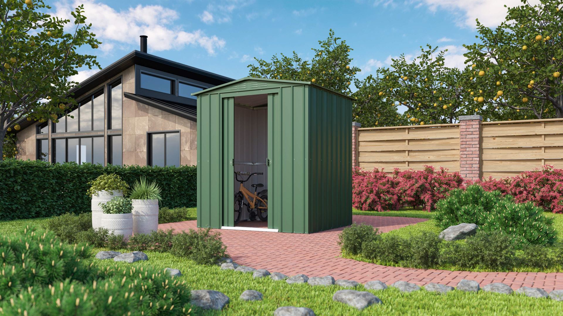 Vitavia Tuinberging Dream 65 H178 - jade groen - Tuinberging metaal - L171 x 144 x H193 cm afbeelding