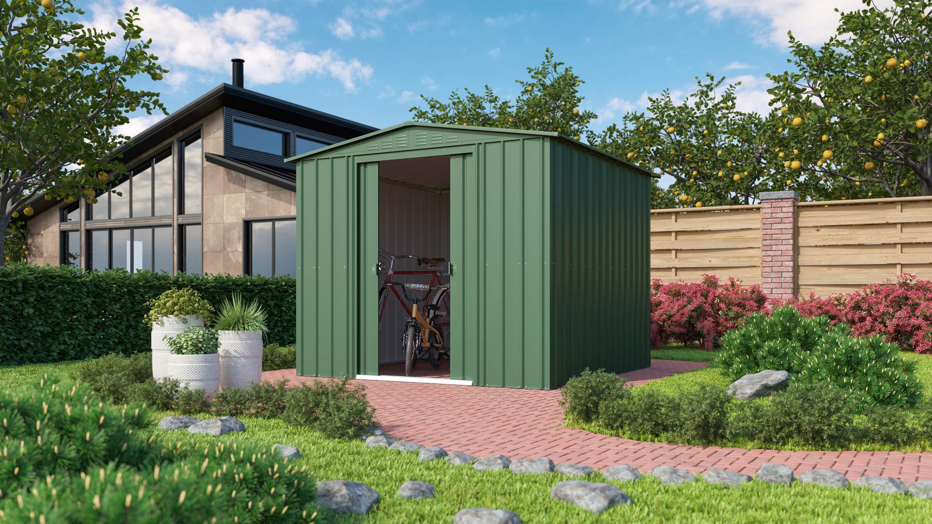 Vitavia Tuinberging Dream 88 H178 - jade groen - Tuinberging metaal - L234 x 237 x H198 cm afbeelding