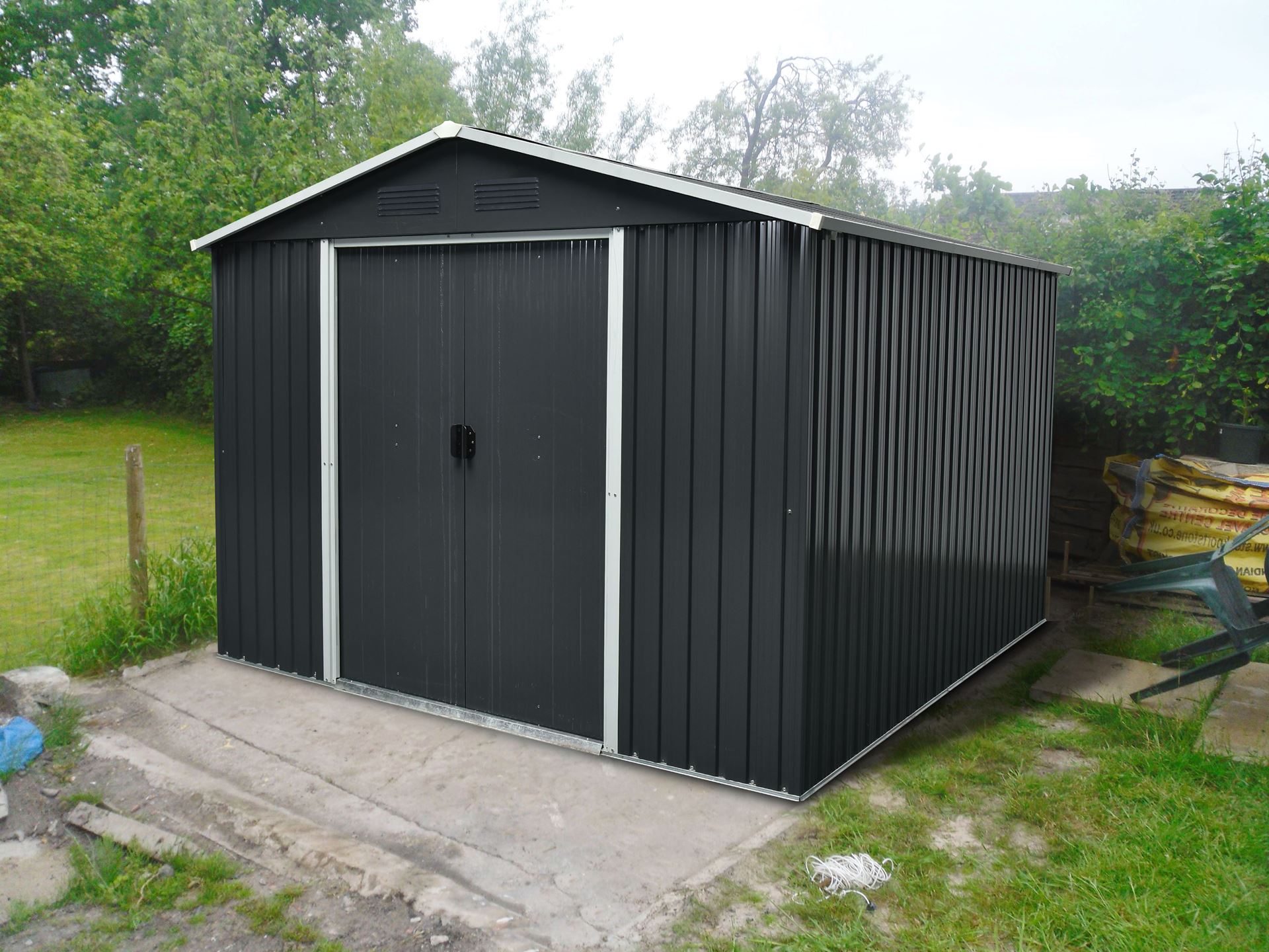 Vitavia Tuinberging Dresden II 108 - leisteen/creme - Tuinberging metaal - L291 x 226 x 214 cm afbeelding