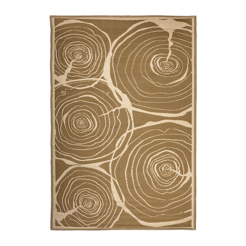Esschert Design rechthoekig tuintapijt jaarringen - LxBxH: 151,2x241,3x0,8cm afbeelding