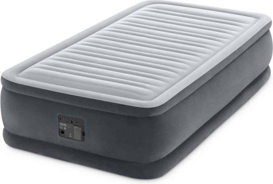Intex Luchtbed Twin Comfort Plush Elevated - 191x99x46 cm - Met ingebouwde pomp en reistas