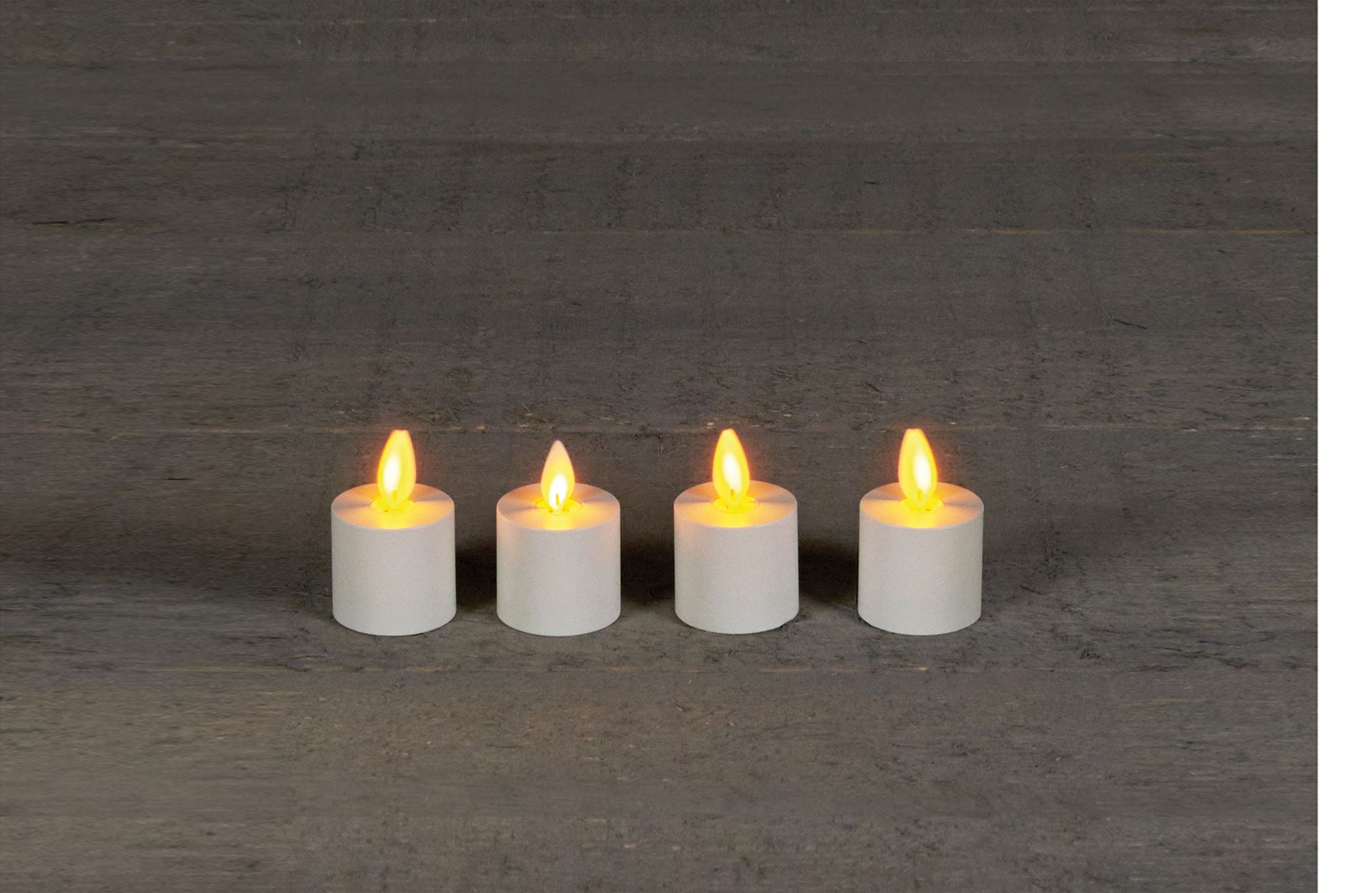 Anna's Collection - Uitbreidingsset oplaadbare led theelichtjes - set van 4 stuks - Diameter 3,8 x H6 cm afbeelding