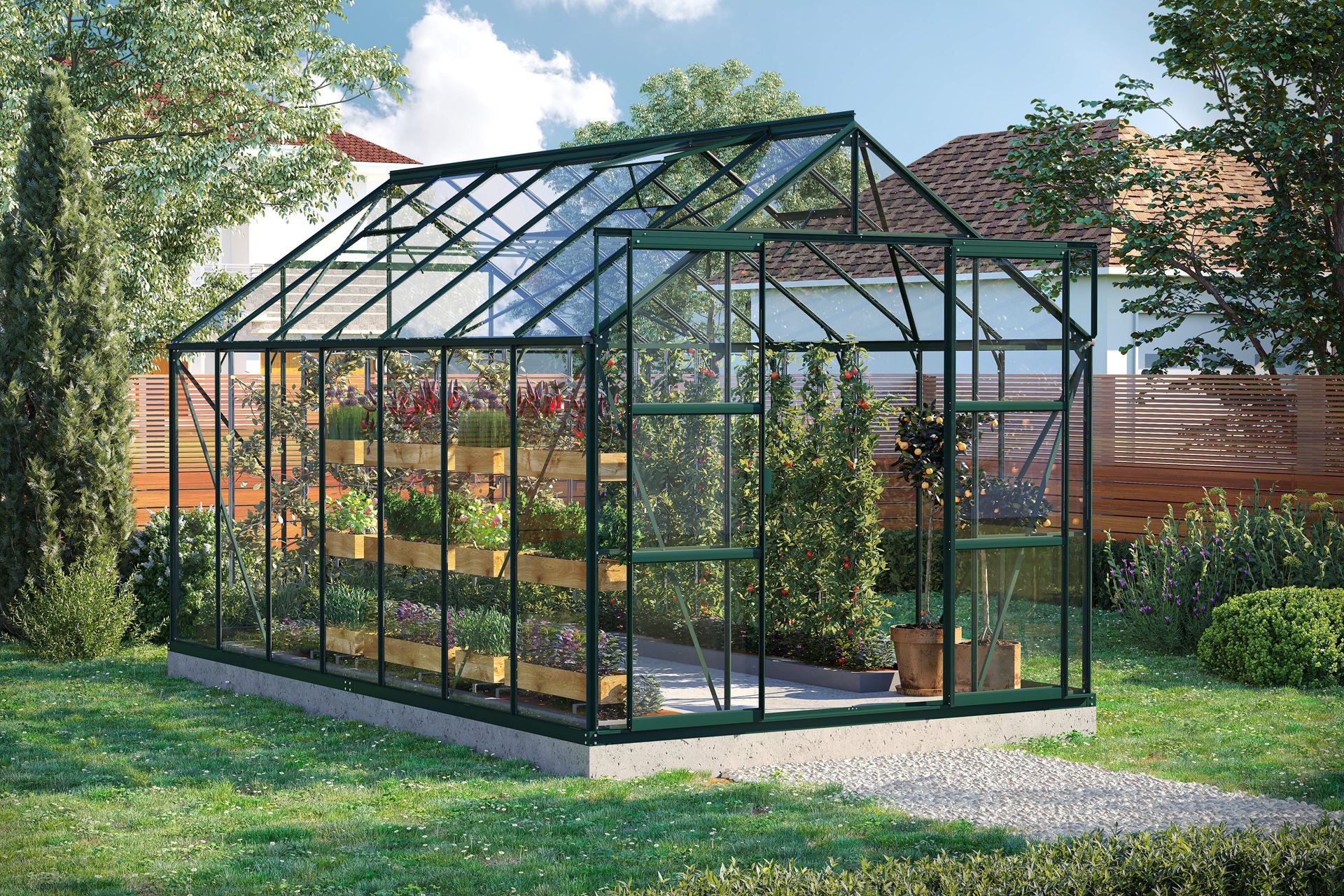 Vitavia Uranus serre - 11,5m² - Donkergroen afbeelding