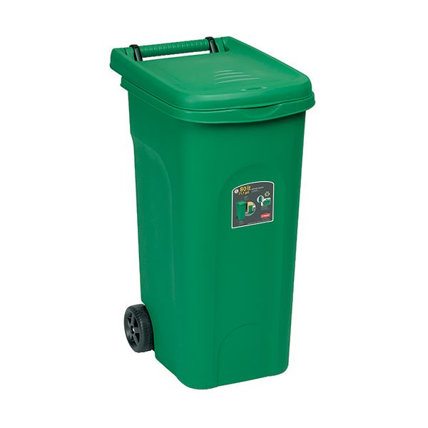 Stefanplast Urban Eco rolcontainer 80L - Groen (VD26) - 51 x 40 x H79.5 cm afbeelding