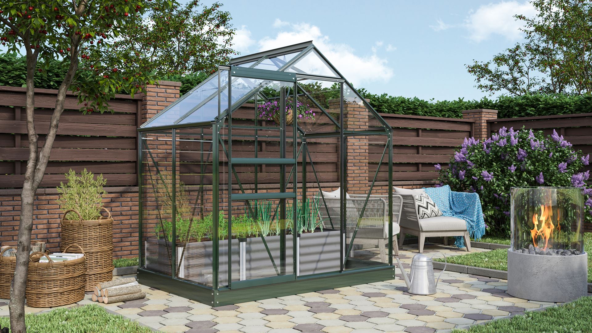 Vitavia Venus serre - 2,5m² - Donkergroen afbeelding
