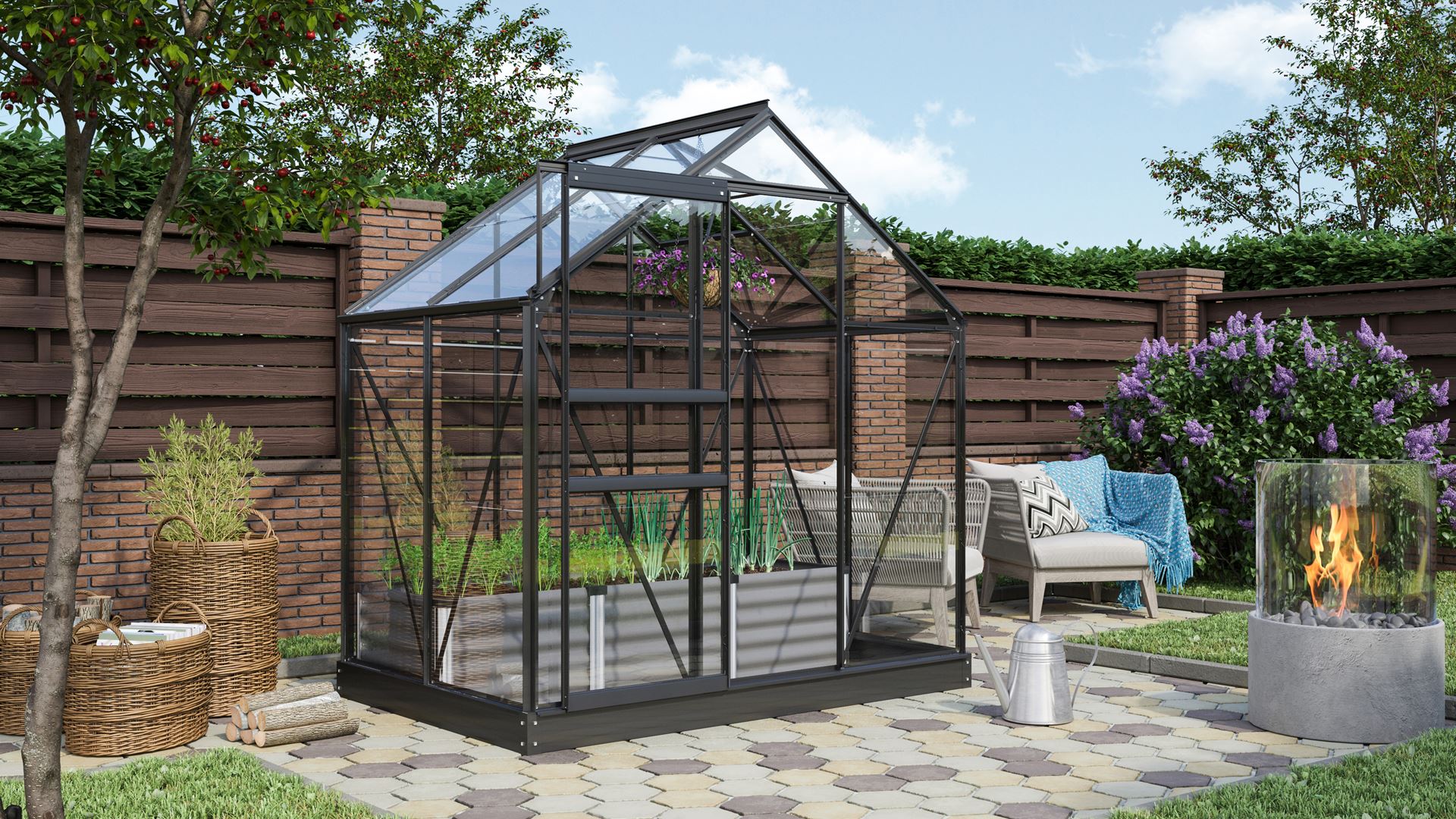 Vitavia Venus serre - 2,5m² - Zwart afbeelding