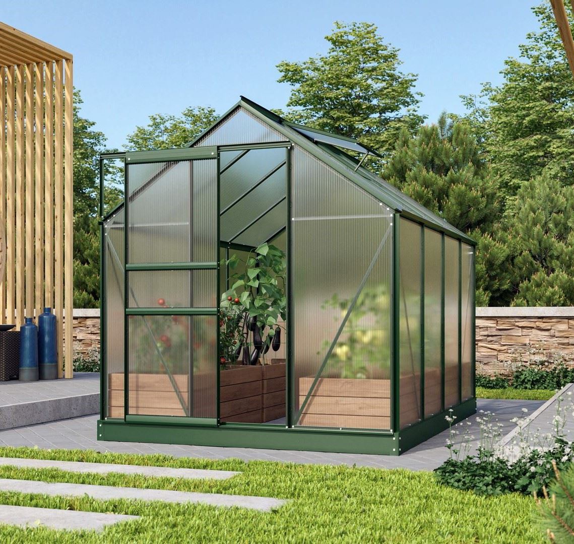 Vitavia Venus serre - 5m² - met 4 mm polycarbonaat - Donkergroen afbeelding