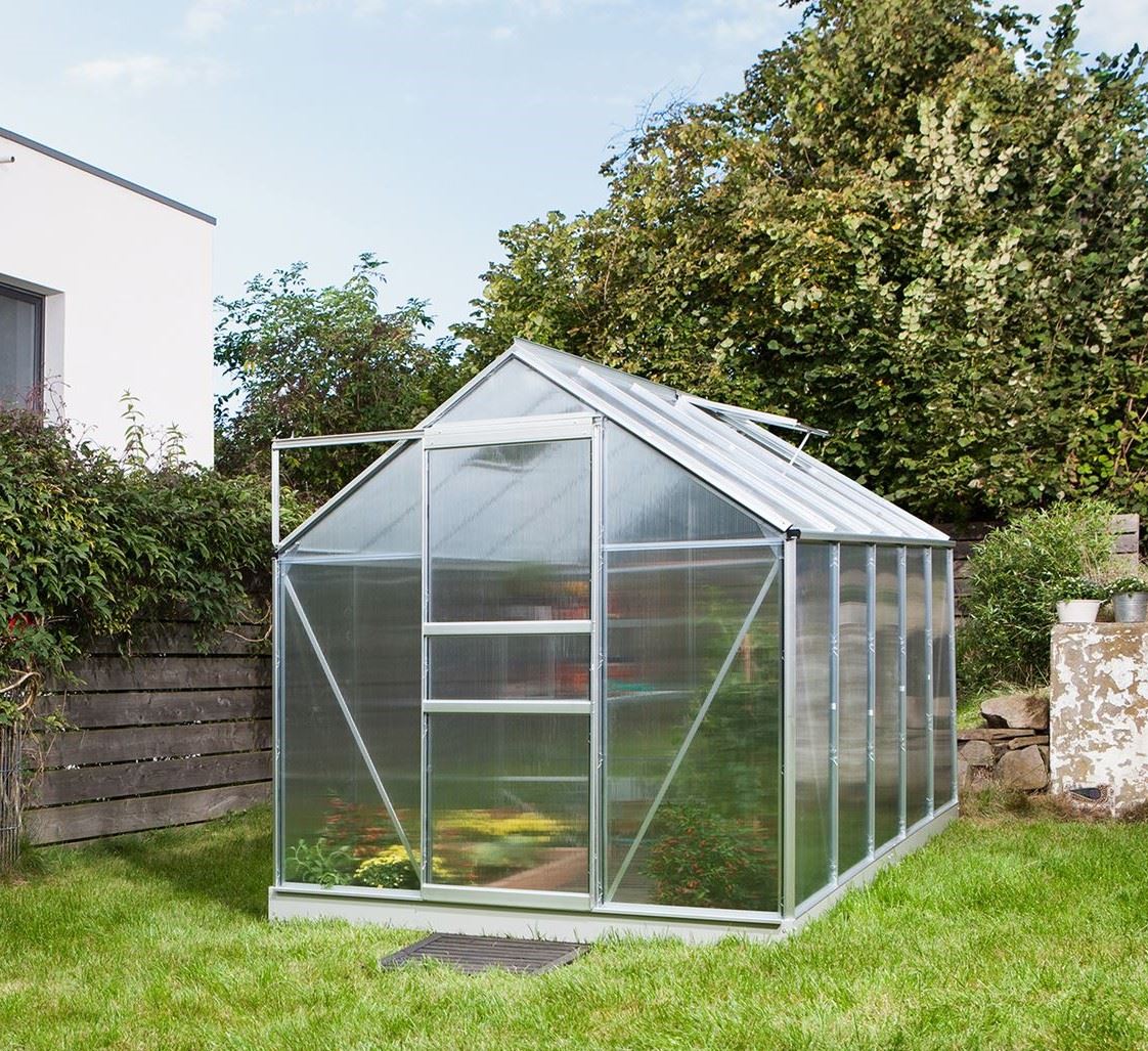 Vitavia Venus serre - 6,2m² - met 4 mm polycarbonaat - Aluminium afbeelding