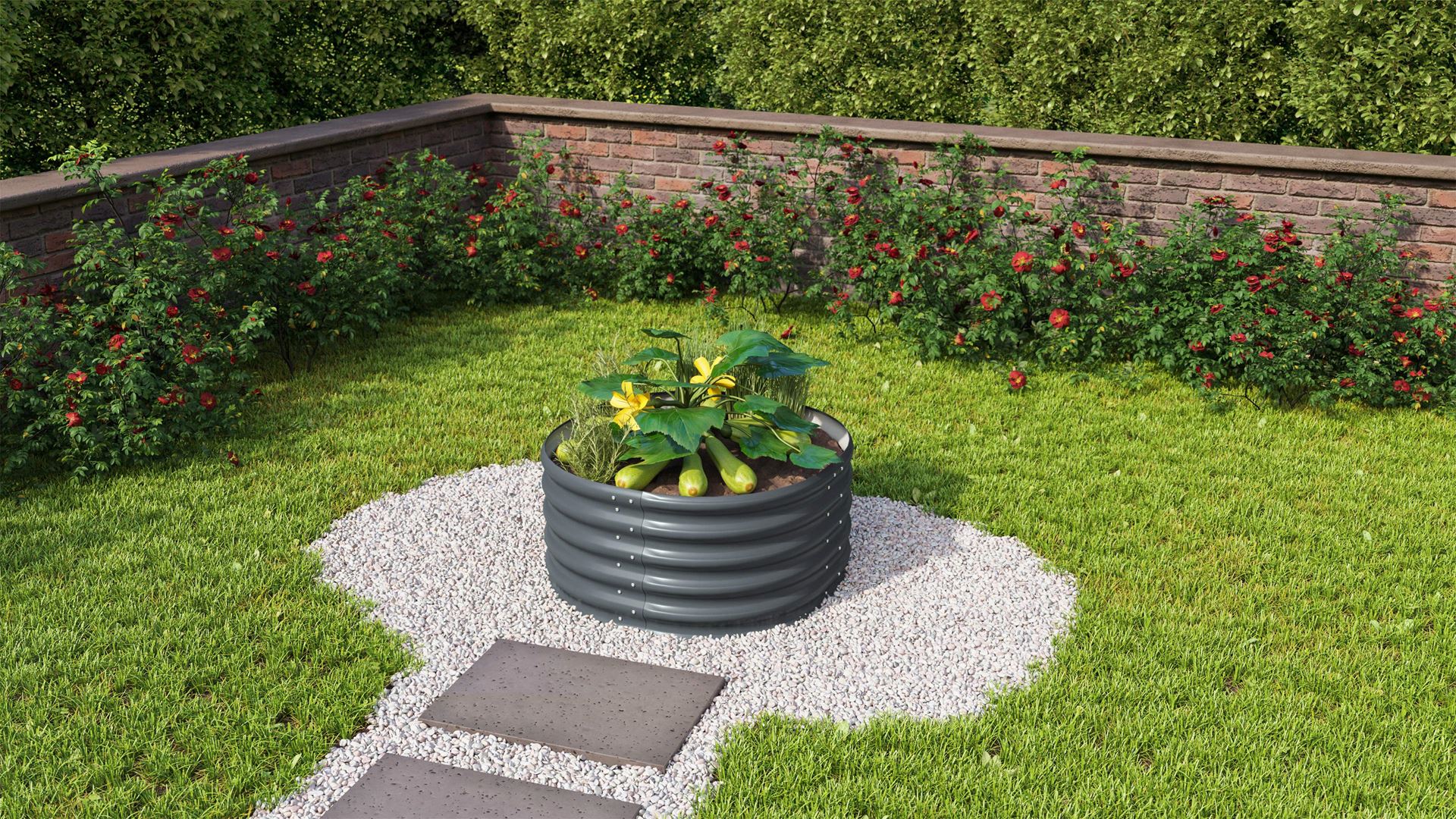 Vitavia Verhoogd Zaaibed Vita Round 401 - Graniet - 40,1cm afbeelding