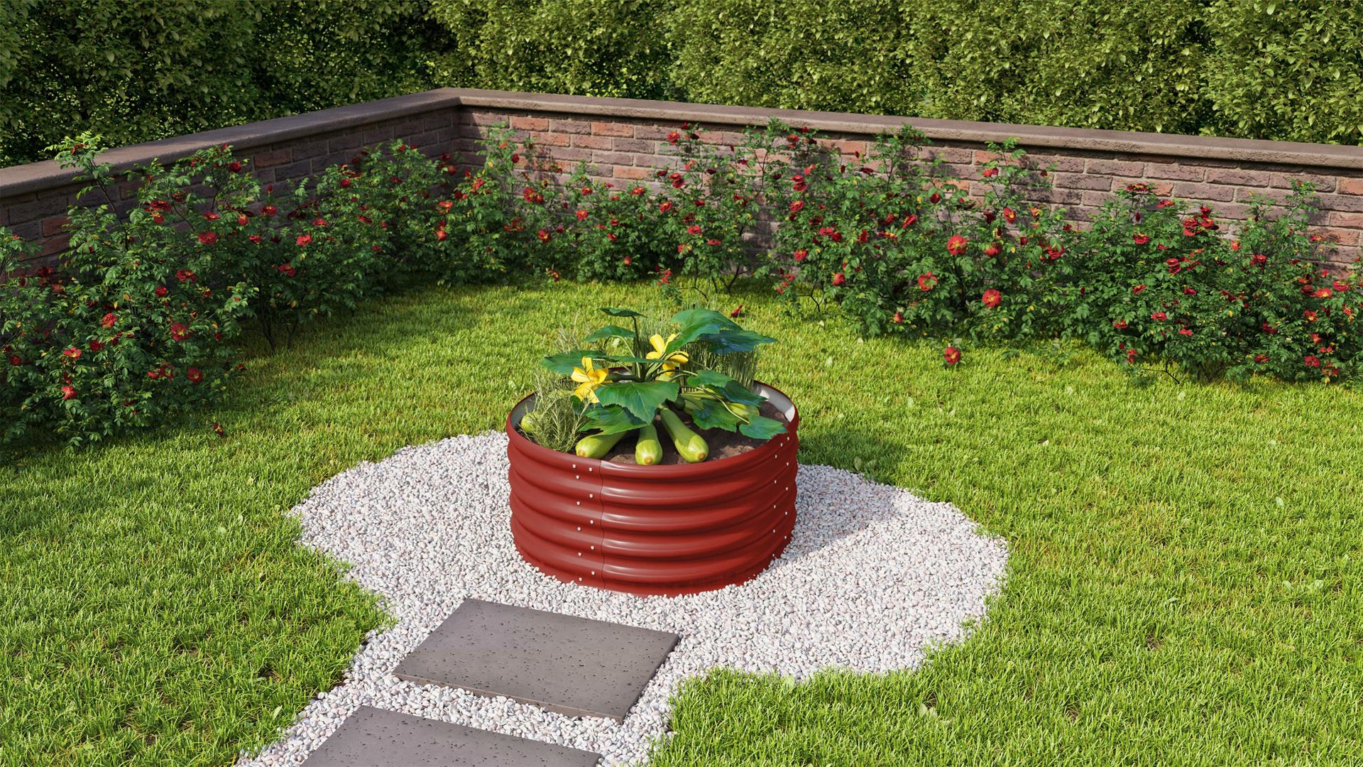 Vitavia Verhoogd Zaaibed Vita Round 401 - Robijnrood - 40,1cm afbeelding