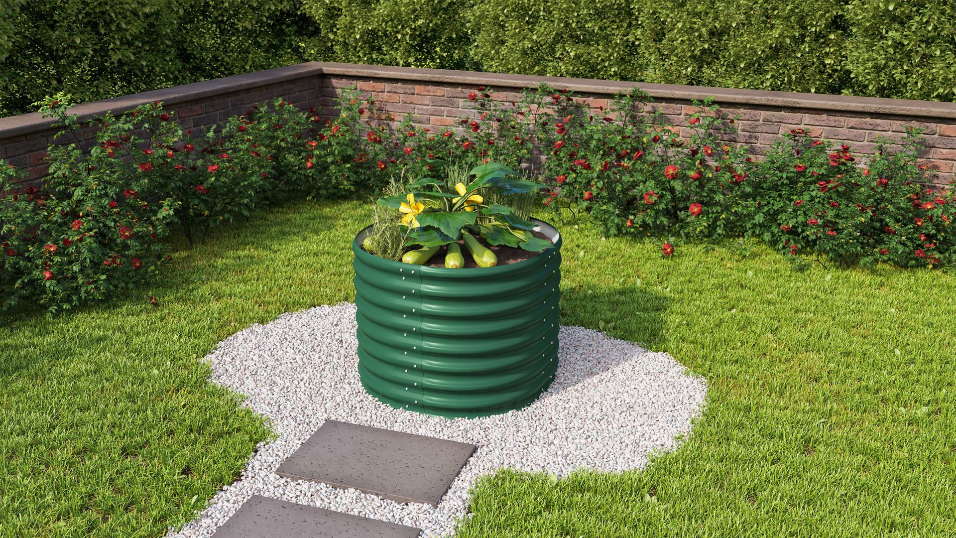 Vitavia Verhoogd Zaaibed Vita Round 630 - Zeegras - 63cm afbeelding