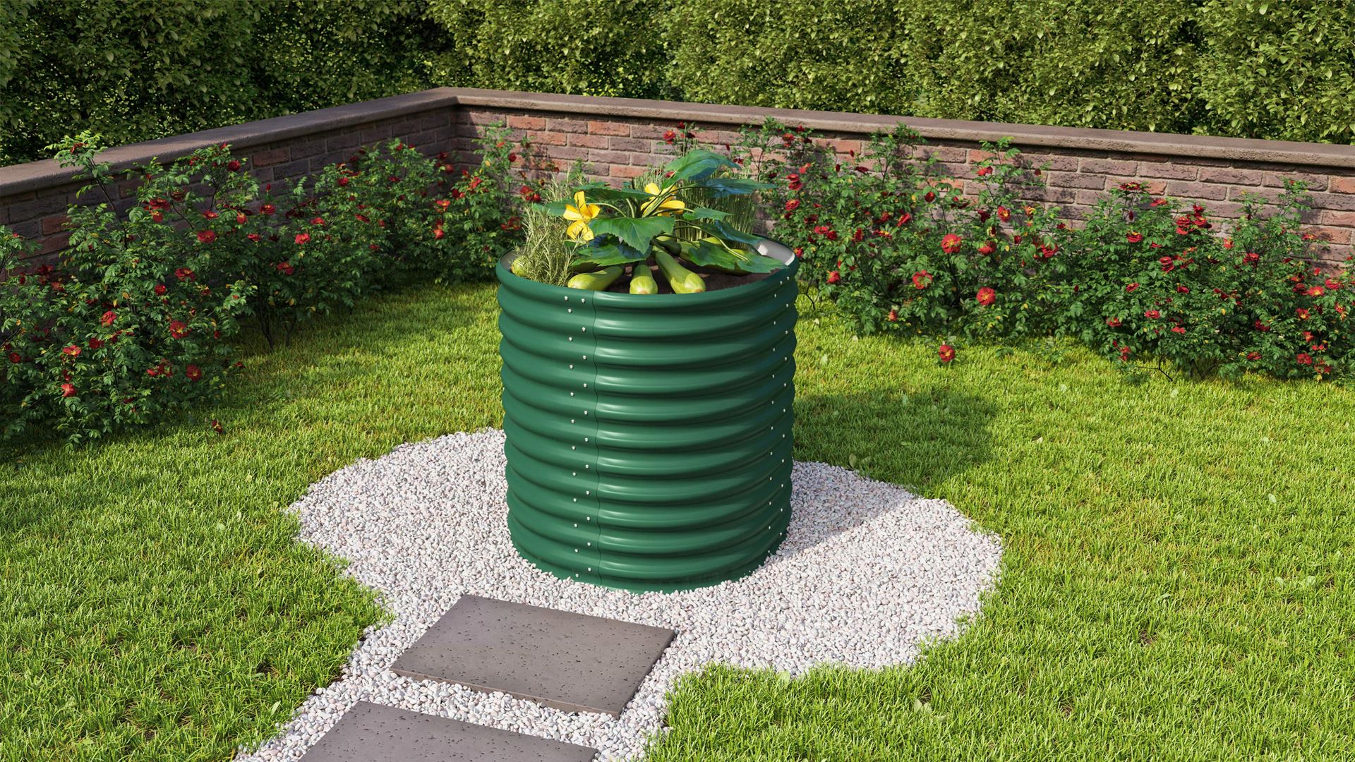 Vitavia Verhoogd Zaaibed Vita Round 858 - Zeegras - 85,8cm afbeelding