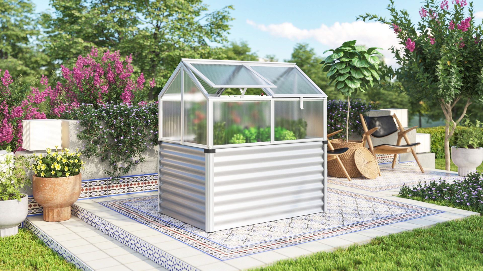 Vitavia kweekbak met polycarbonaat - Gamma - 1,05m² - Aluminium afbeelding