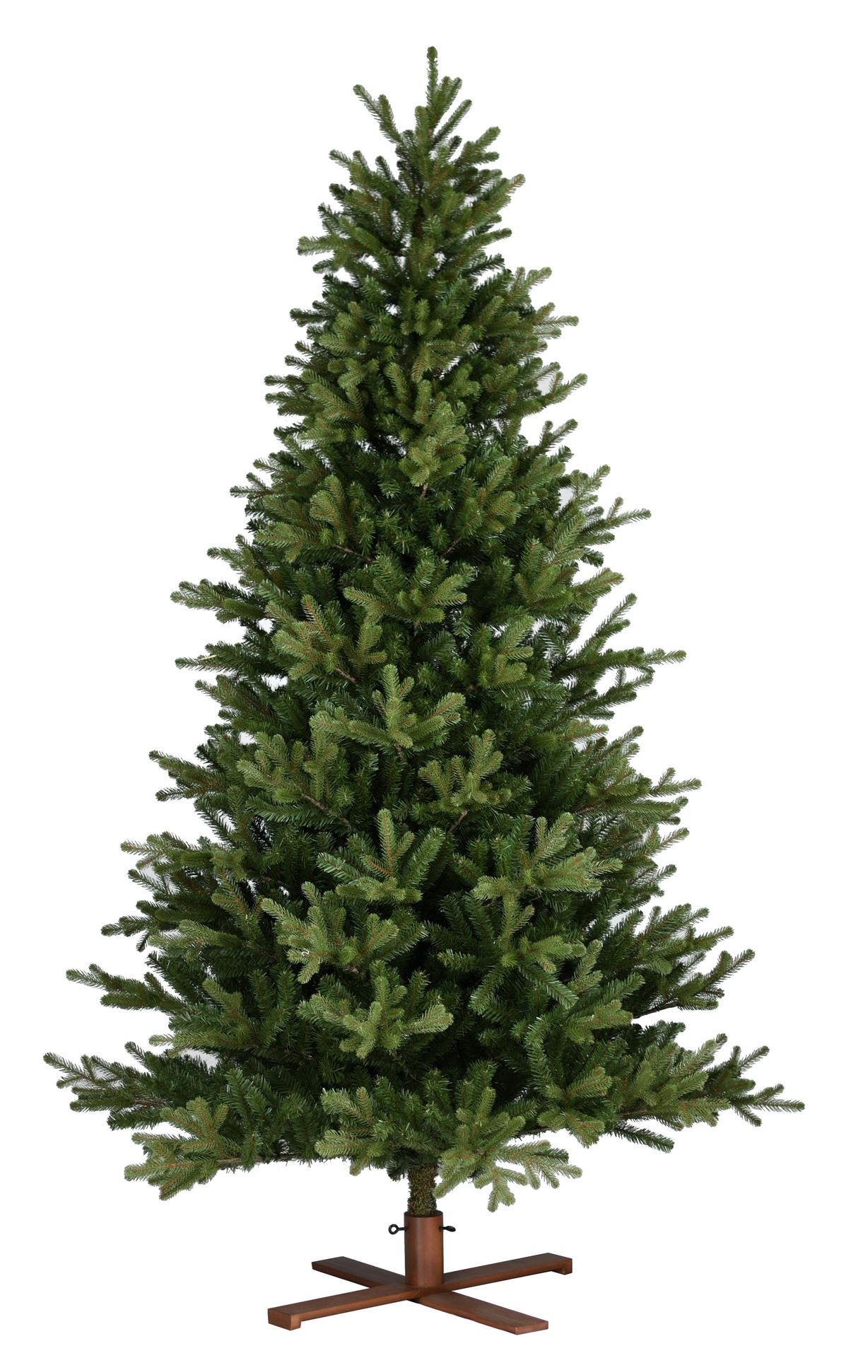 Vermont Hinged kunstkerstboom - 198 cm - Groen - Diameter 130 cm - 1942 tips - Houten voet