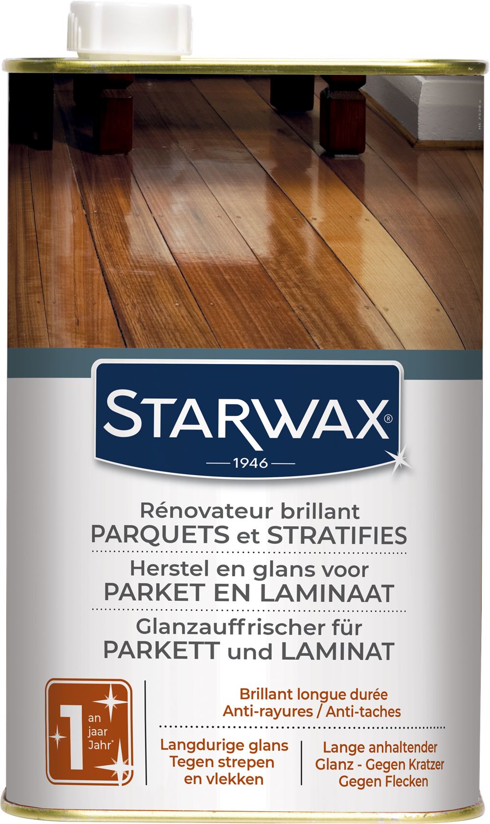 Starwax herstel en glans voor parket en laminaat - 1L afbeelding