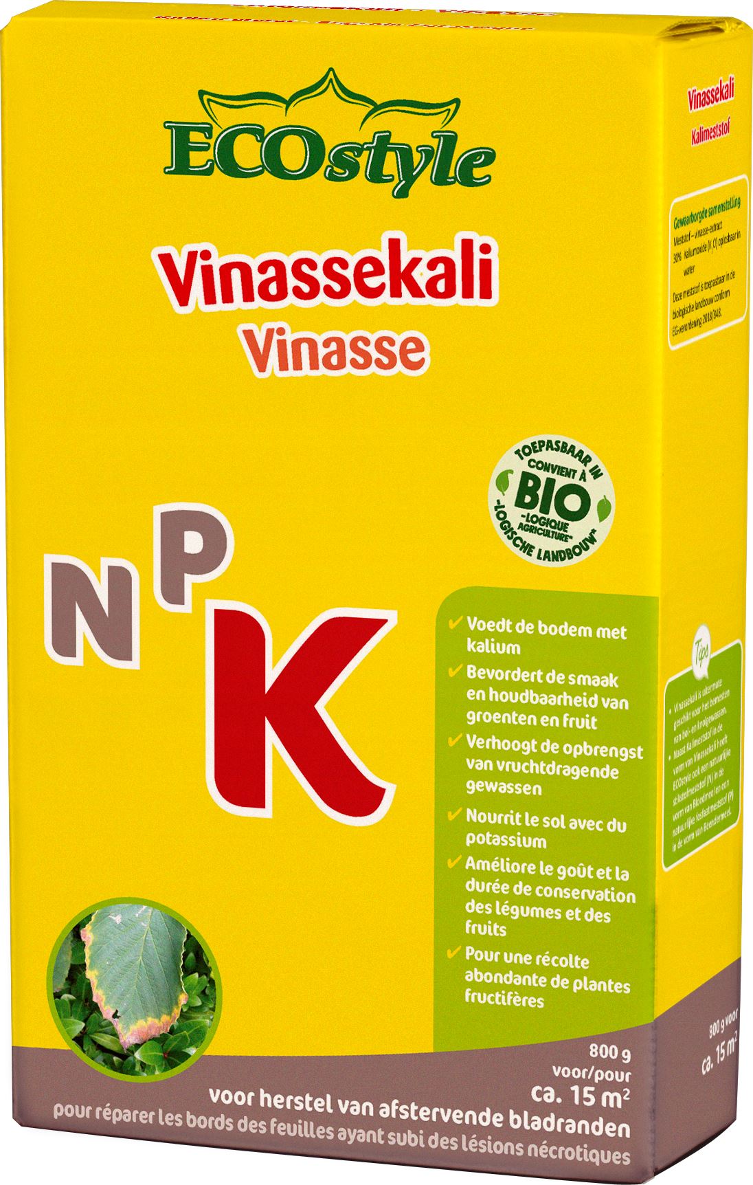 ECOstyle meststof - vinassekali– 800 g afbeelding