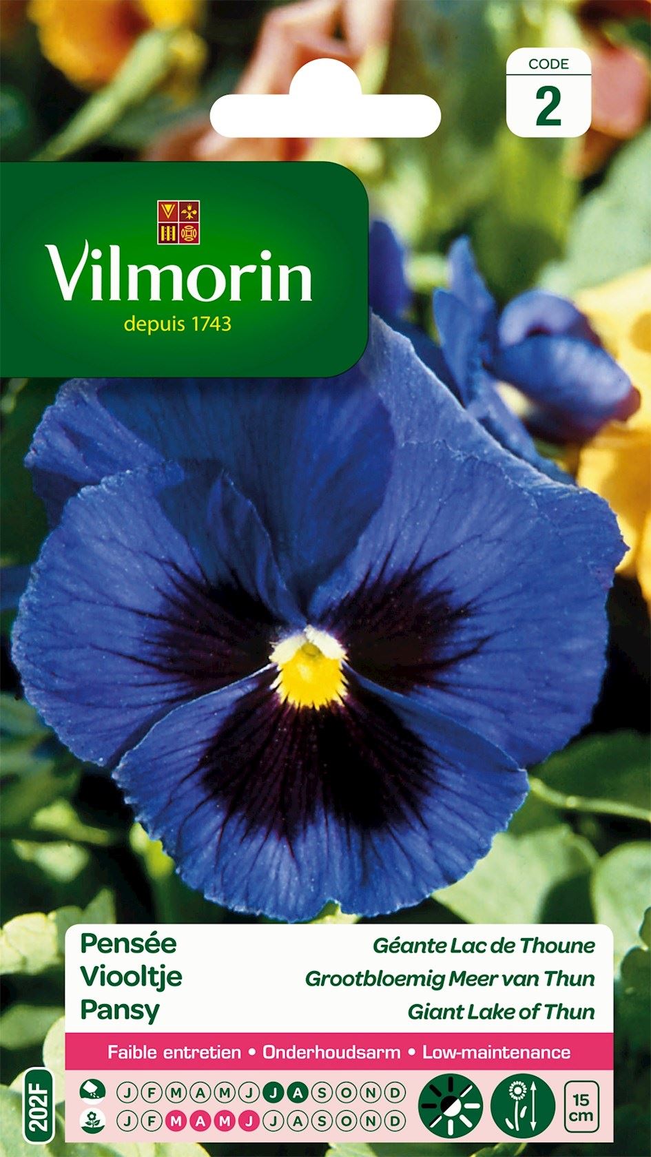 Vilmorin Viooltje zaden - Grootbloemig Meer van Thun afbeelding