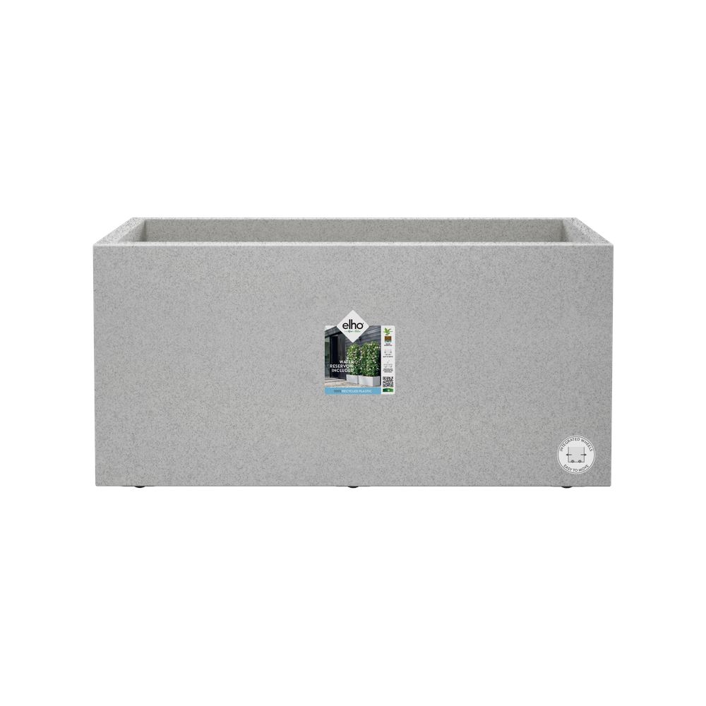 elho Vivo Next Lang 60 - Living concrete (Grijs) - L 59 x B 30 x H 29 cm - Ideaal voor binnen en buiten - 100% gerecycled afbeelding