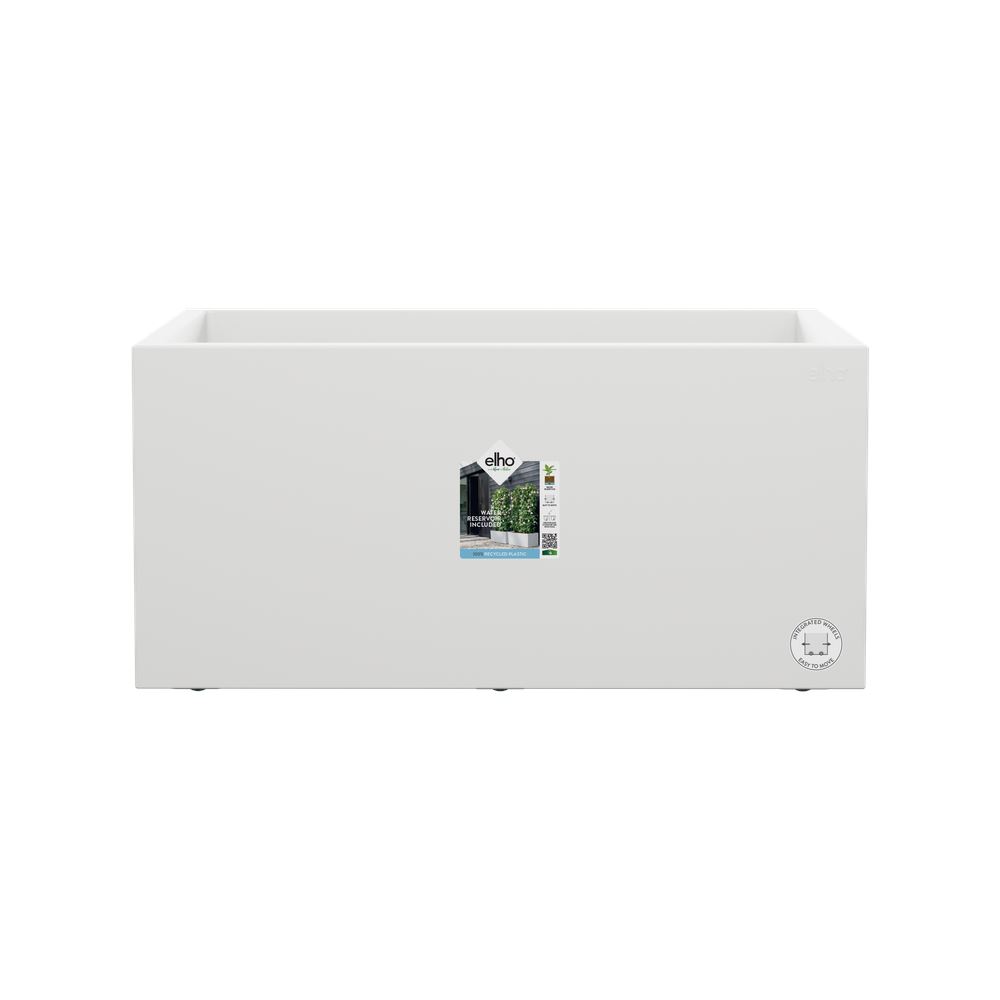 elho Vivo Next Lang 60 - Wit (Wit) - L 59 x B 30 x H 29 cm - Ideaal voor binnen en buiten - 100% gerecycled afbeelding