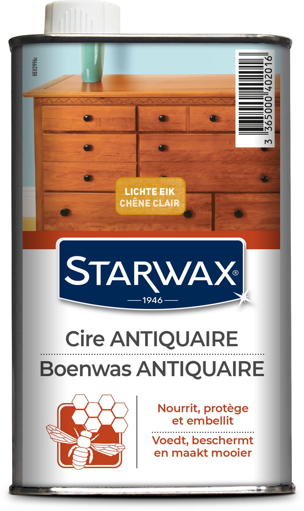 Starwax vloeibare antiquiaire boenwas - lichte eik - 500ML afbeelding