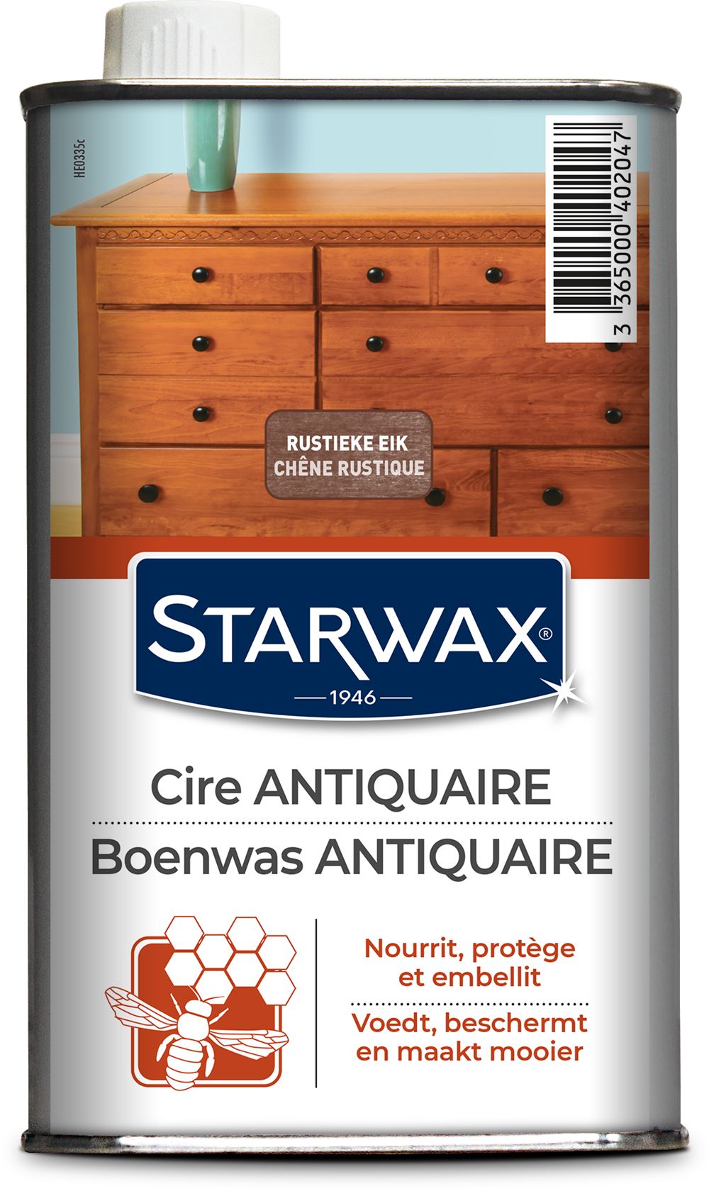 Starwax vloeibare antiquiaire boenwas - Rustieke eik - 500ML afbeelding
