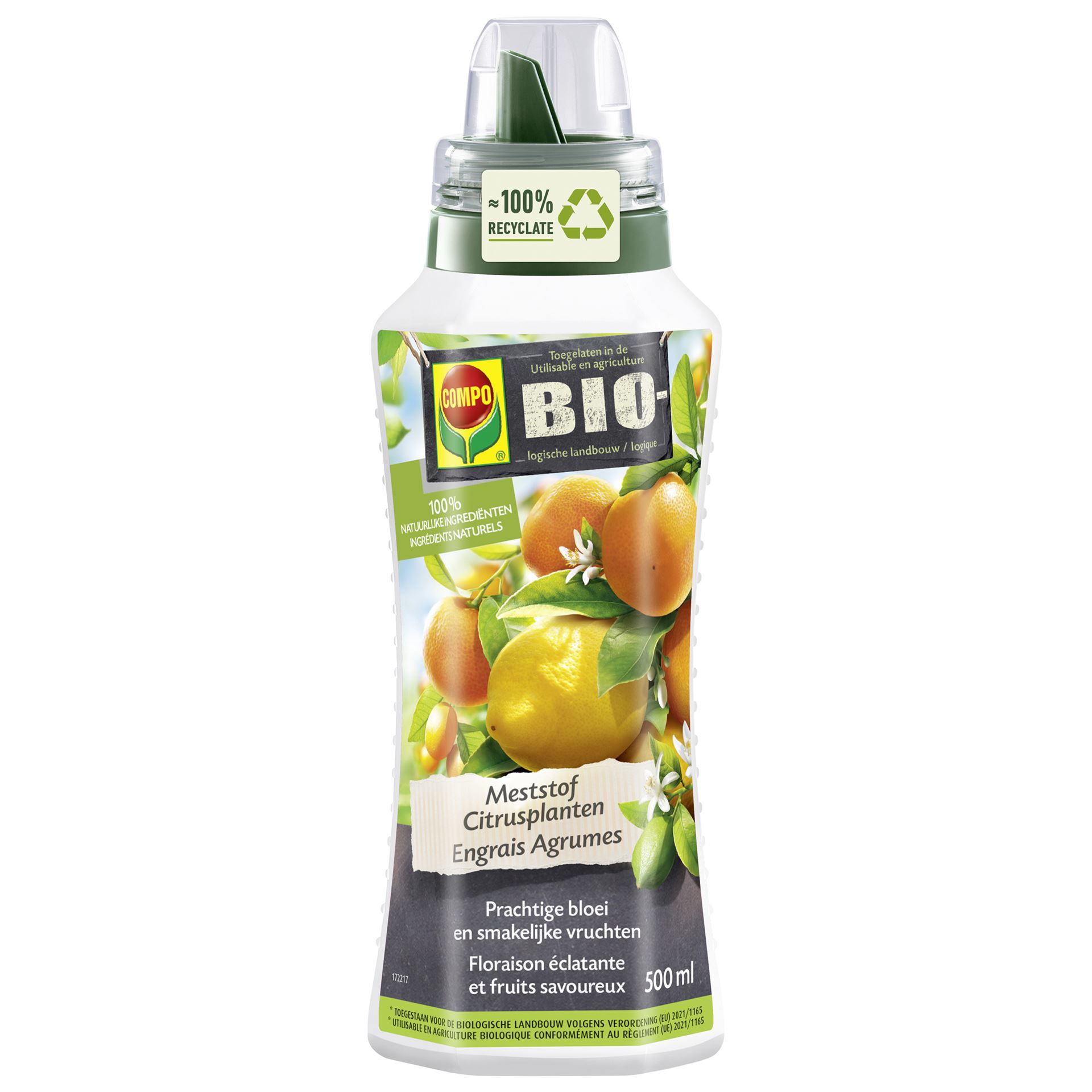 COMPO Bio Vloeibare Meststof Citrusplanten - 100% Natuurlijk - 500 ml afbeelding