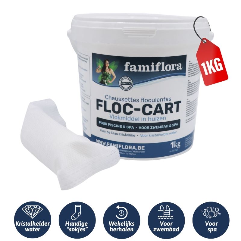 Famiflora Floc-Cart vlokmiddel kousjes 1L - 8x (5x25gr) afbeelding