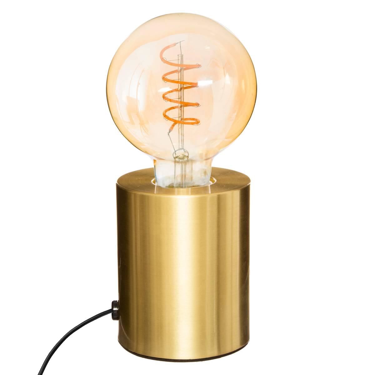 Atmosphera Voet Lamp Saba - Metaal - D9 x H10,5 cm - Goud
