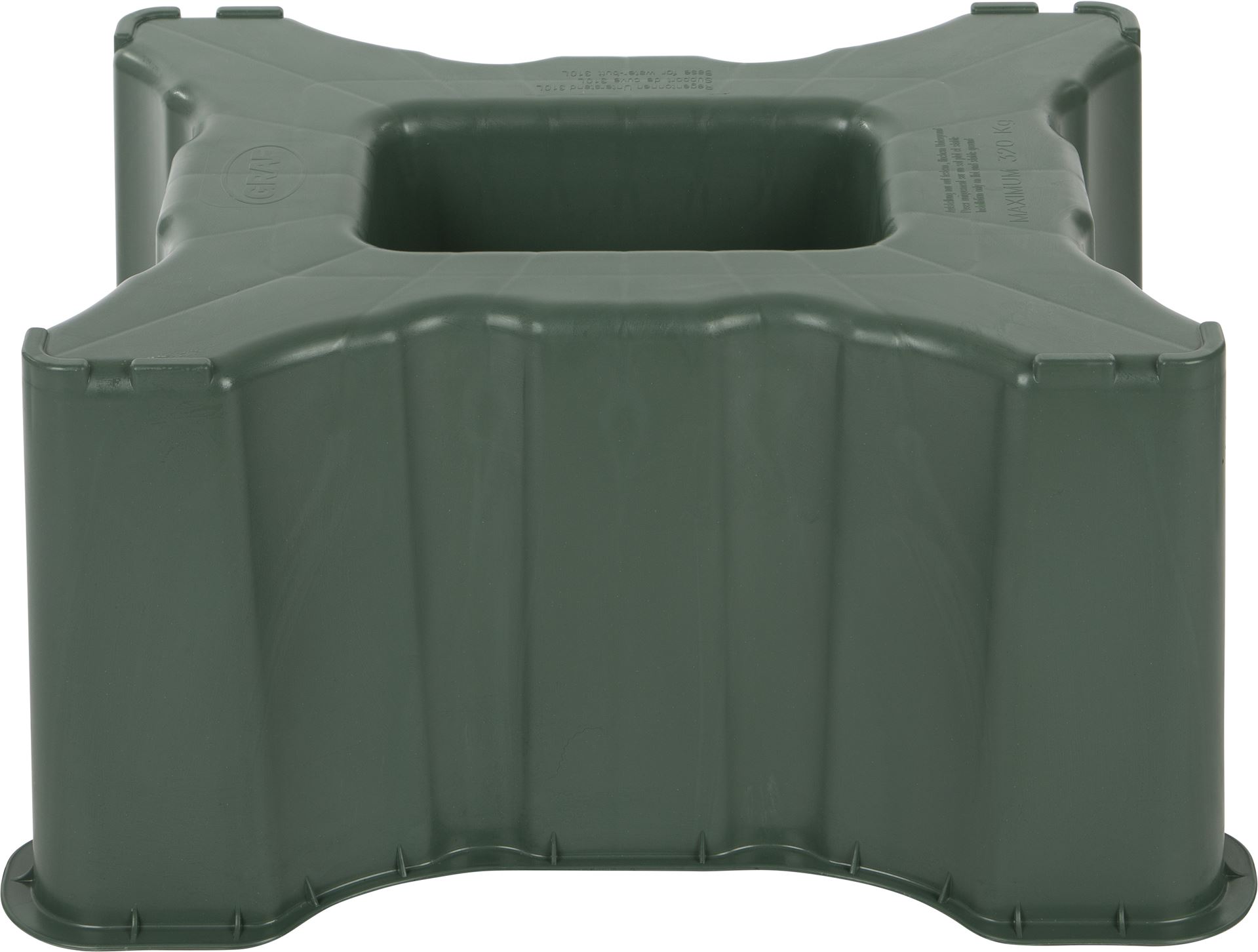 Garantia voet regenton rechthoekig groen - Regenton accessoires - 53x67x33cm afbeelding