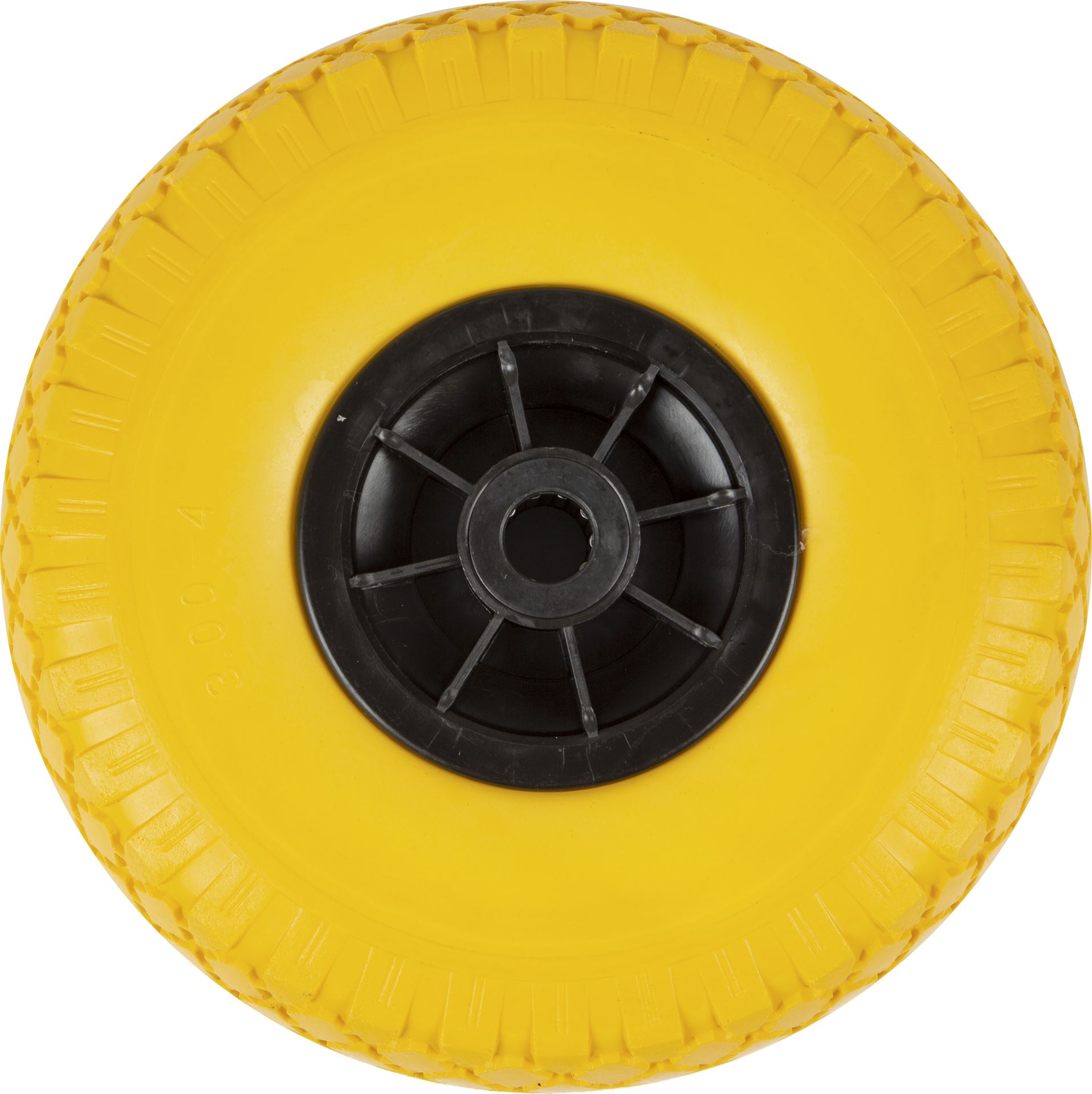 Practo Tools wiel transportkar geel - Transportkarren - 7,5x25x25cm - vol wiel afbeelding