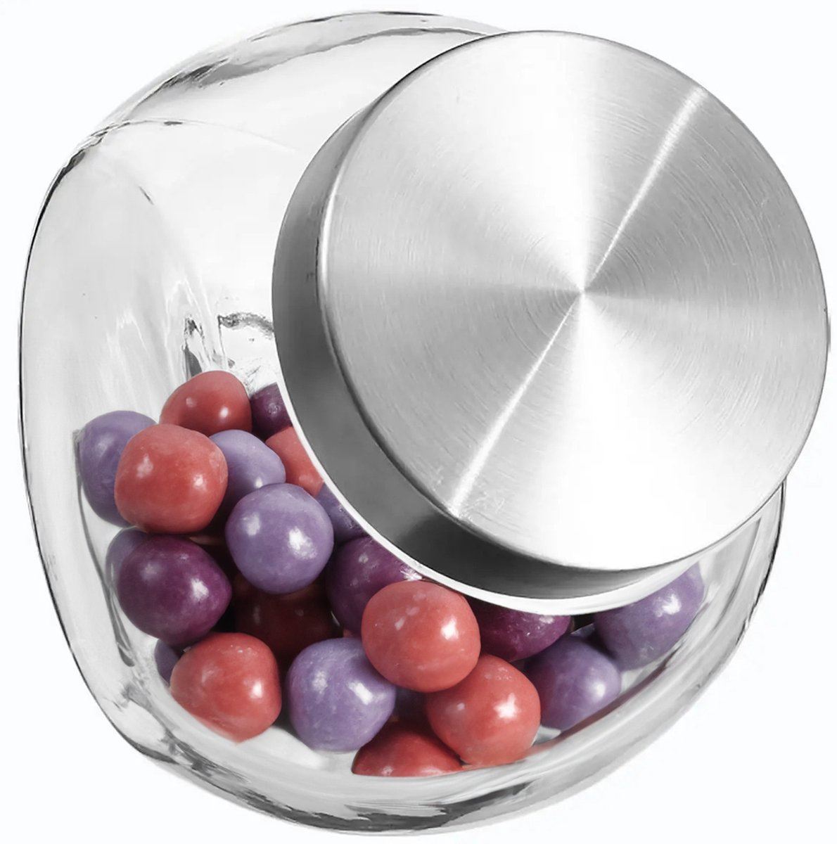 Secret de Gourmet voorraadpot glas 650 ml– Luchtdichte schroefdeksel – Ideaal voor snoep&droogwaren– Stijlvolle opbergoplossing