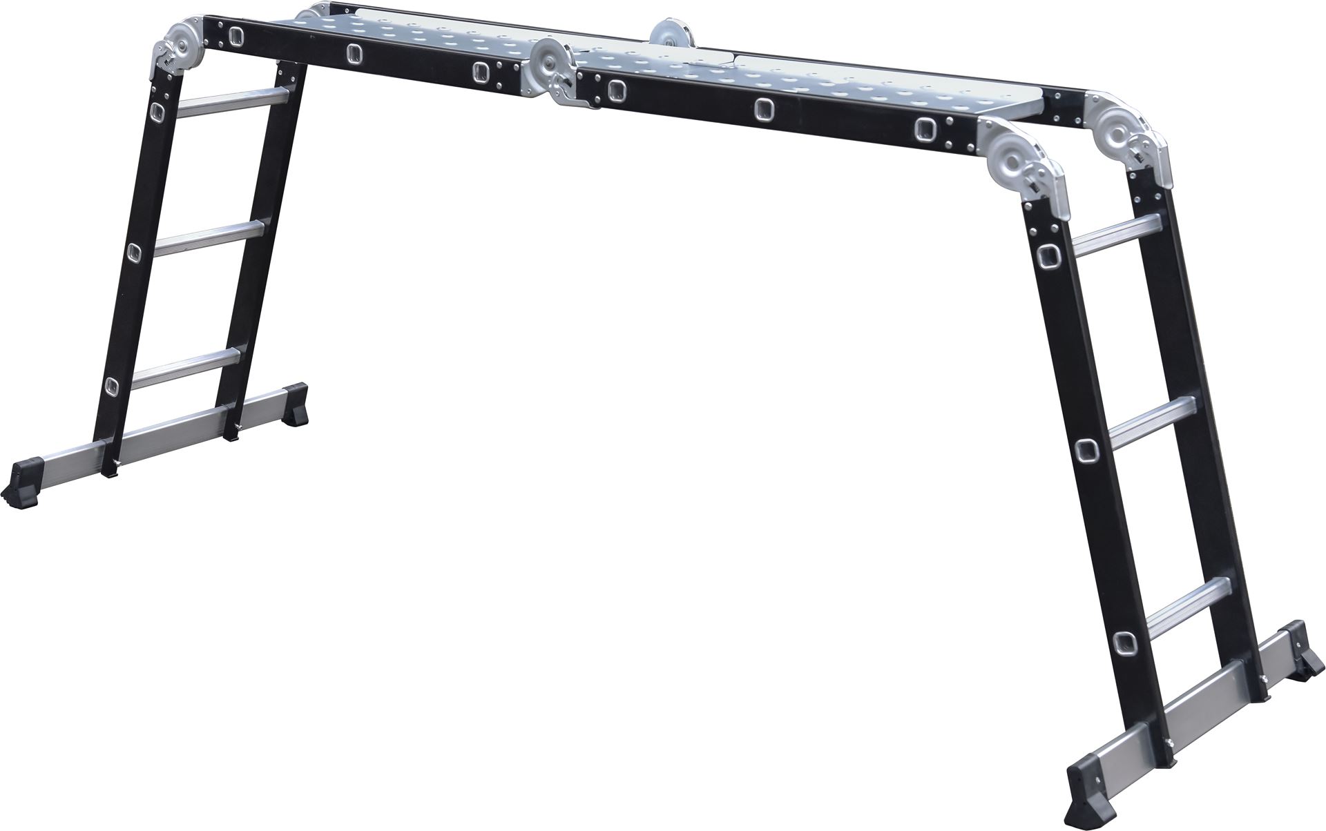 Escalo multifold 4-in-1 black gelakt staal - Vouwladder met platform - hoogte: 90cm