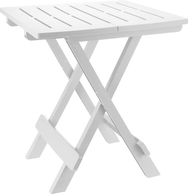 Bijzettafel Adige wit kunststof 45 x 43 x 50 cm - Klaptafel