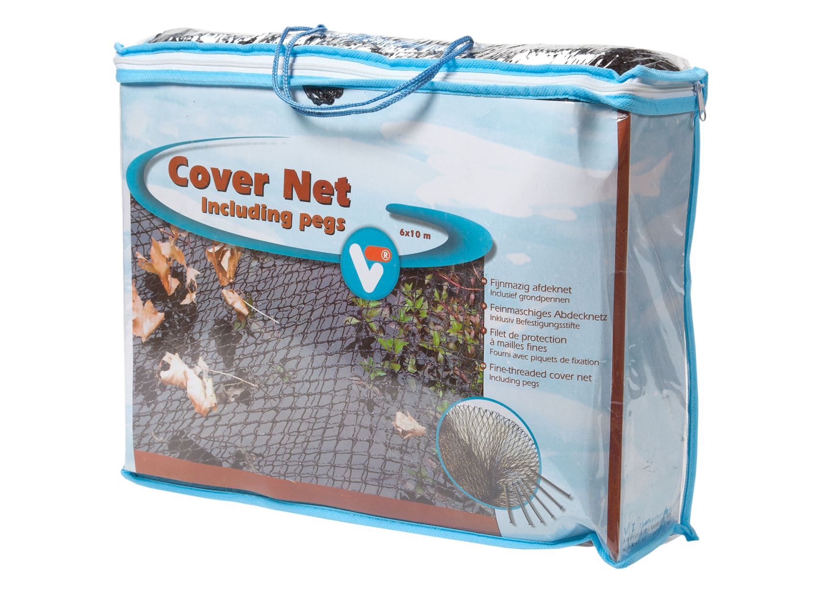 VT Cover Net 6 x 10 m - afdeknet met 16 grondpennen, in handige bewaartas afbeelding