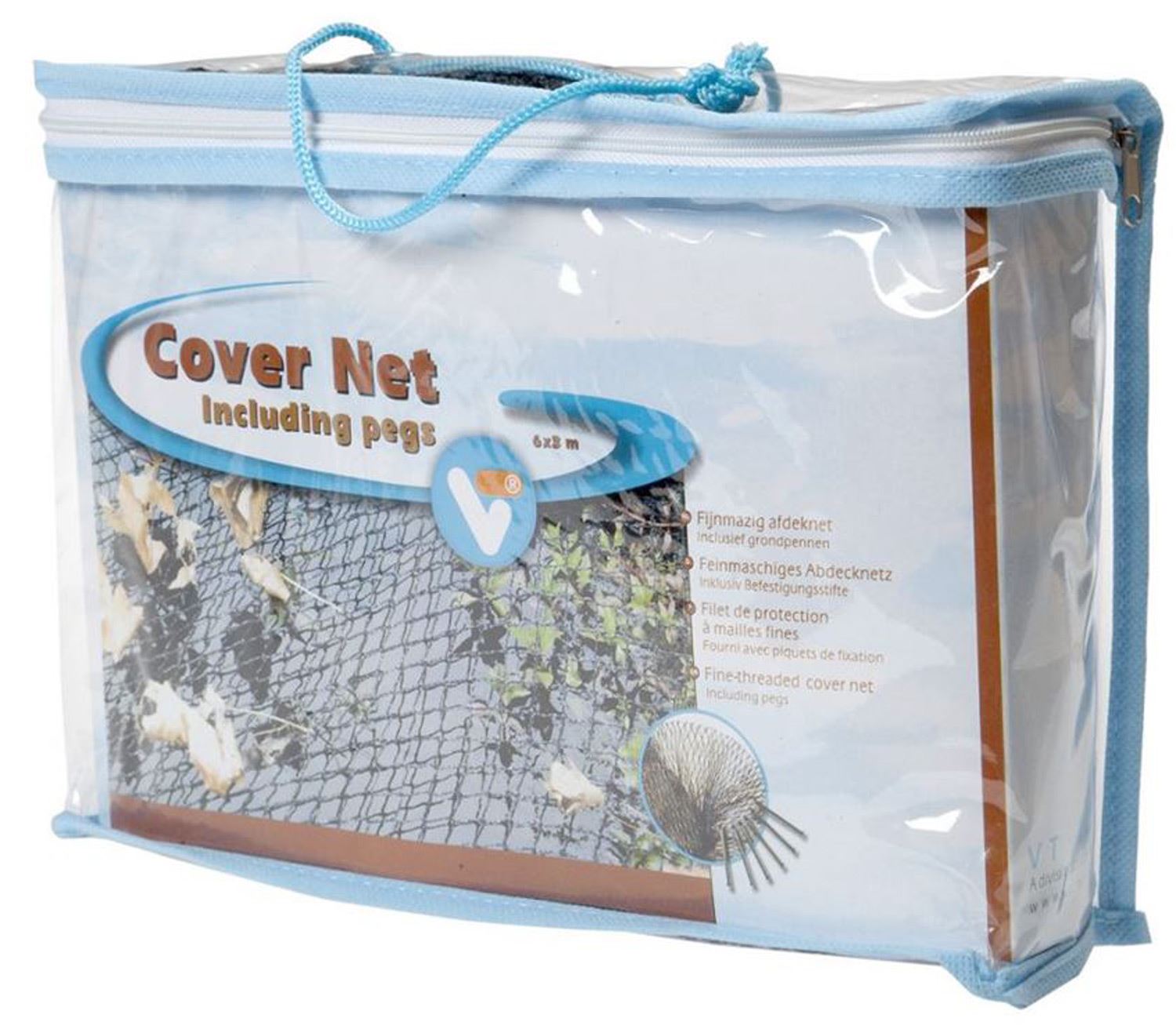 VT Cover Net 6 x 3 m - afdeknet met 10 grondpennen, in handige bewaartas afbeelding