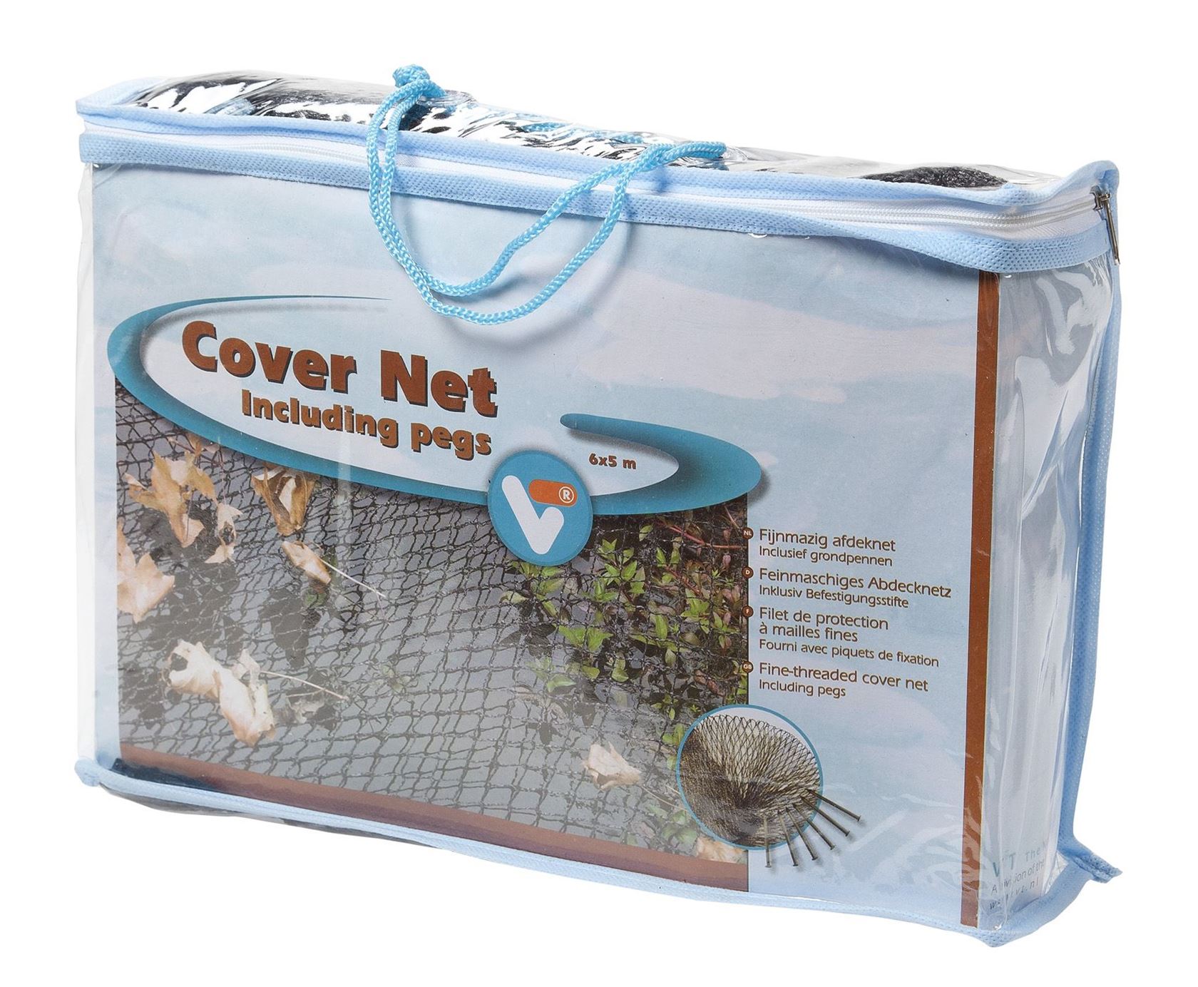 VT Cover Net 6 x 5 m – afdeknet met 12 grondpennen, in handige bewaartas